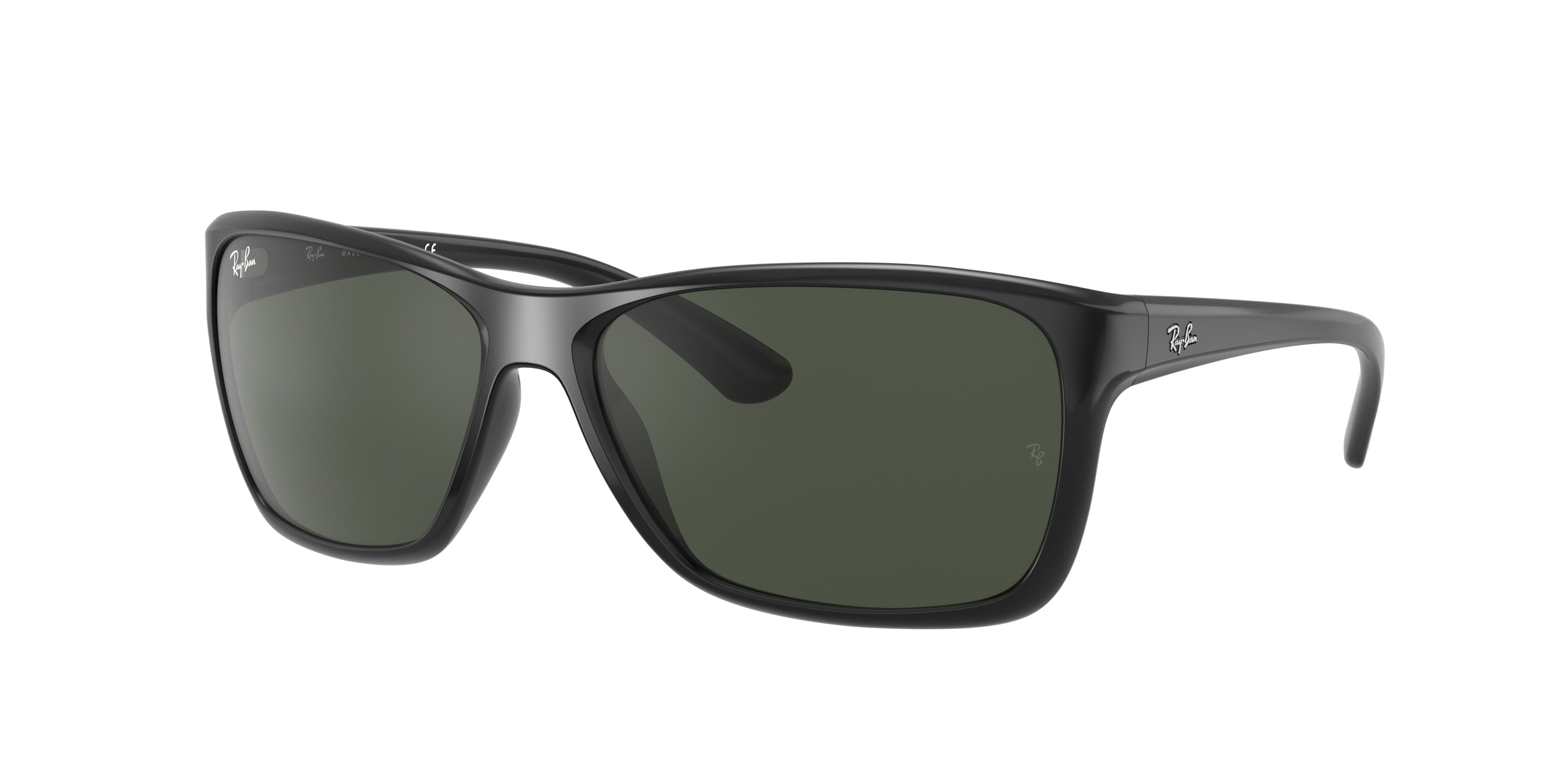 Ray-Ban RB4331 Square Sunglasses  601/71-Black 61-135-16 - Color Map Black