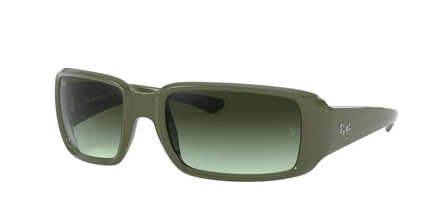 Ray-Ban RB4338 Square Sunglasses  64898E-MILITARY GREEN 59-20-125 - Color Map green