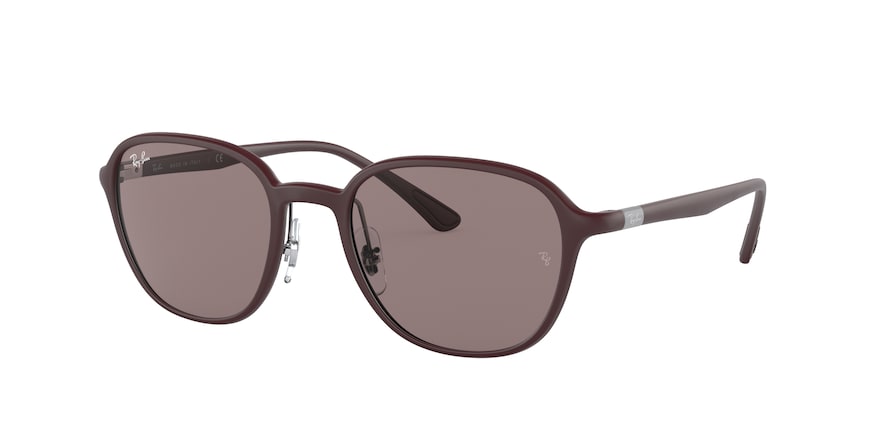 Ray-Ban RB4341 Square Sunglasses  64457N-SANDING DARK VIOLET 51-20-140 - Color Map violet