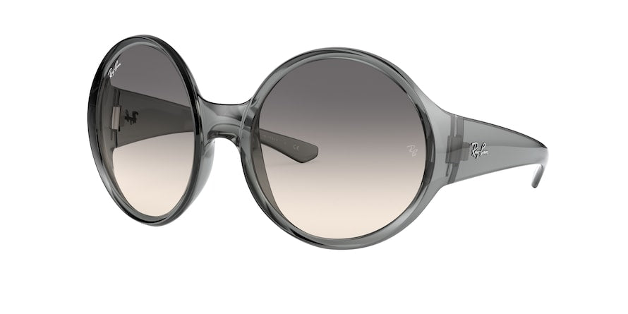 Ray-Ban RB4345 Round Sunglasses  653011-TRANSPARENT LIGHT GREY 58-20-125 - Color Map grey