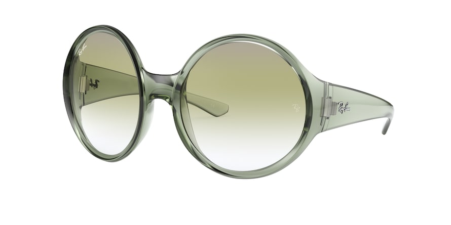 Ray-Ban RB4345 Round Sunglasses  65320N-TRANSPARENT GREEN 58-20-125 - Color Map green