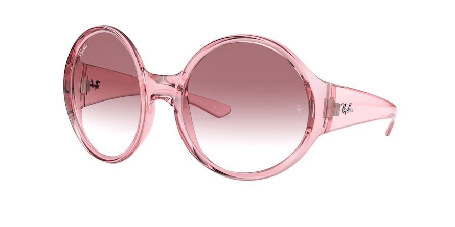 Ray-Ban RB4345 Round Sunglasses  65338H-TRANSPARENT PINK 58-20-125 - Color Map pink