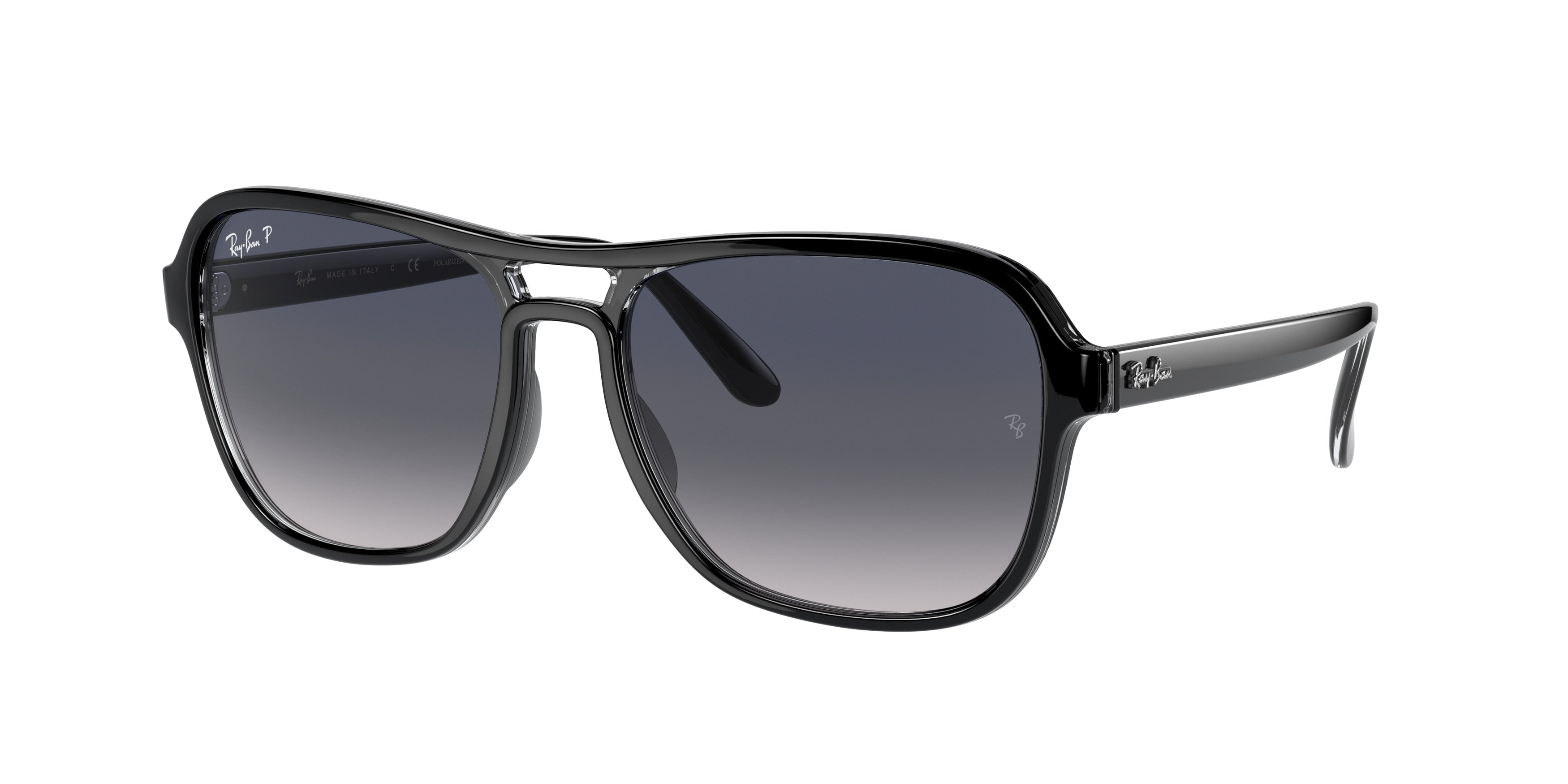 Ray-Ban STATE SIDE RB4356 Square Sunglasses  654578-Black 58-140-17 - Color Map Black