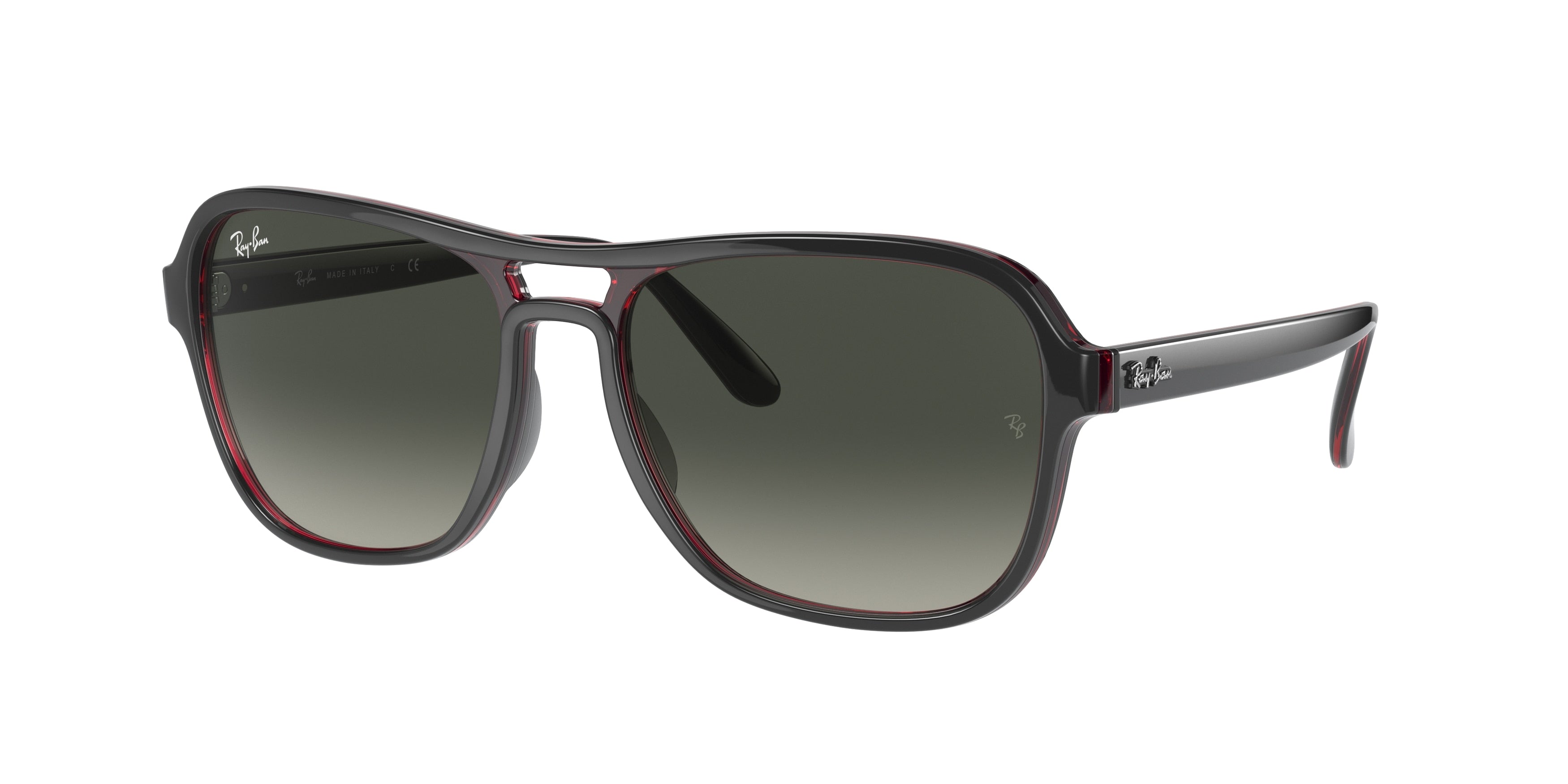 Ray-Ban STATE SIDE RB4356 Square Sunglasses  660571-Transparent Grey 58-140-17 - Color Map Grey