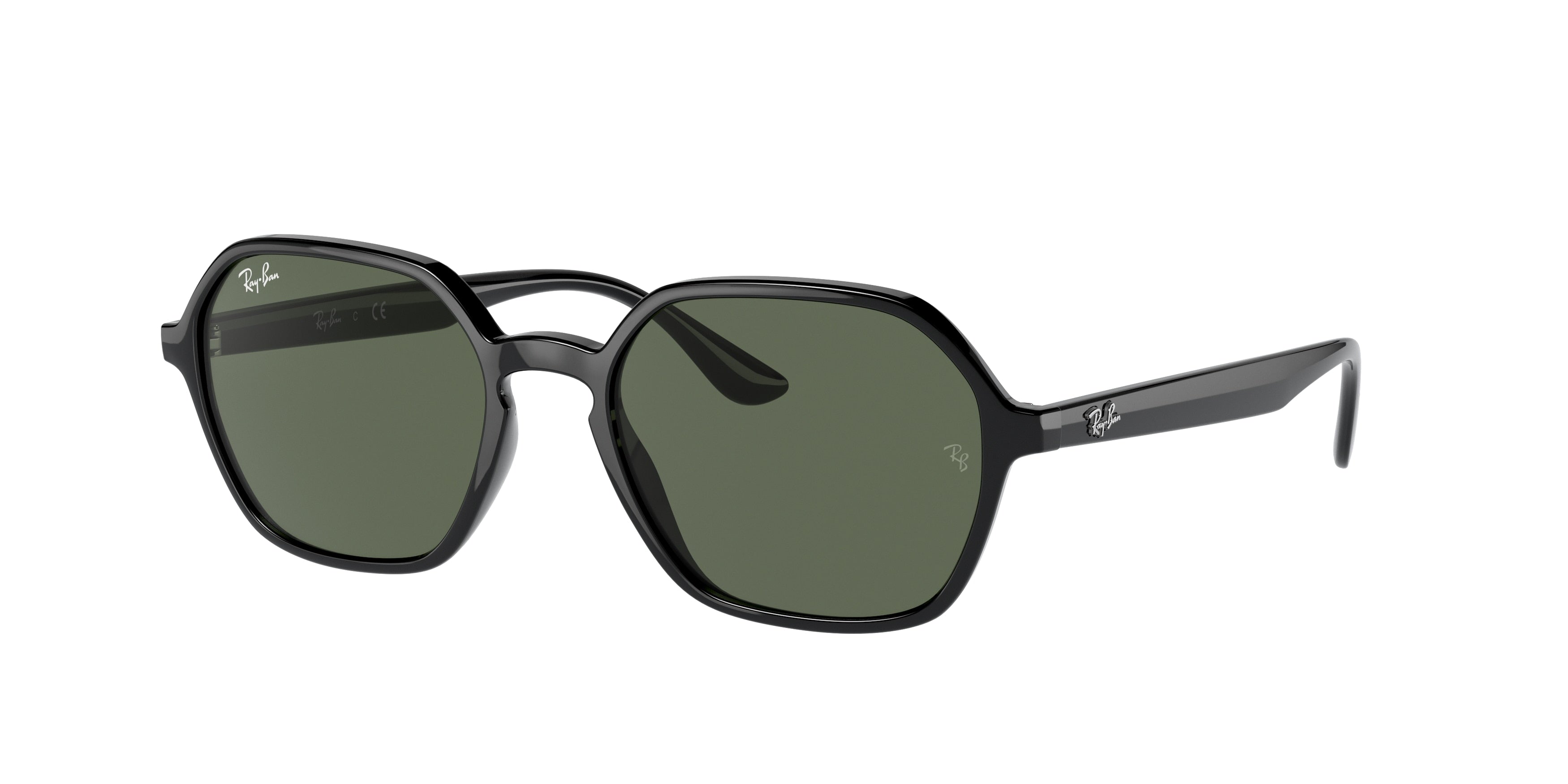 Ray-Ban RB4361 Irregular Sunglasses  601/71-Black 52-145-18 - Color Map Black