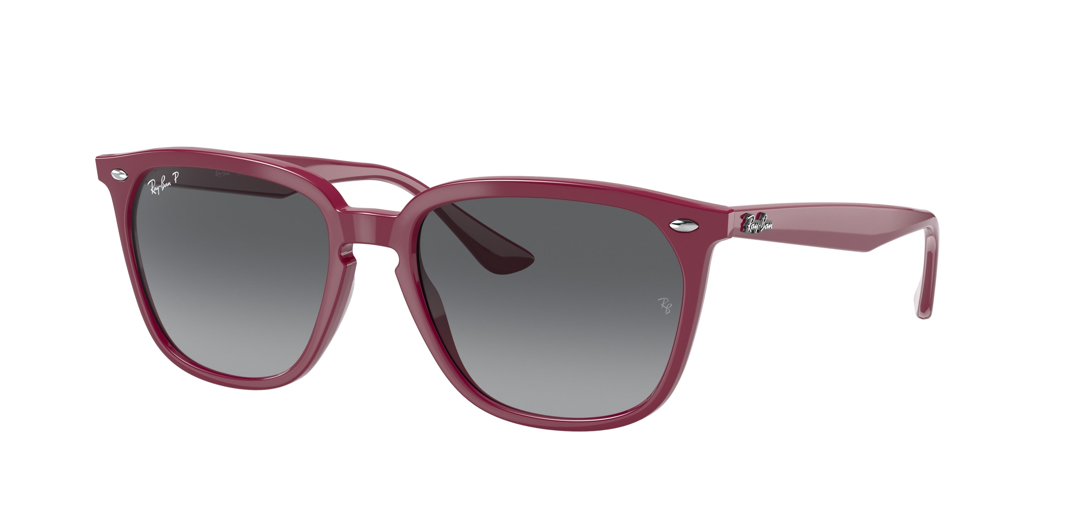 Ray-Ban RB4362 Square Sunglasses  6383T3-Bordeaux 54-145-18 - Color Map Red