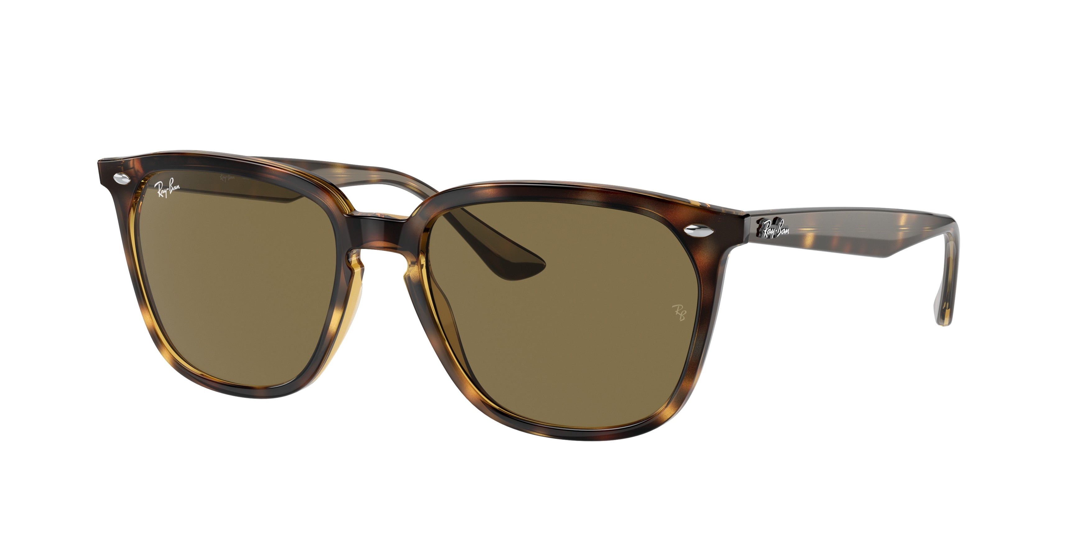 Ray-Ban RB4362 Square Sunglasses  710/73-Havana 54-145-18 - Color Map Tortoise