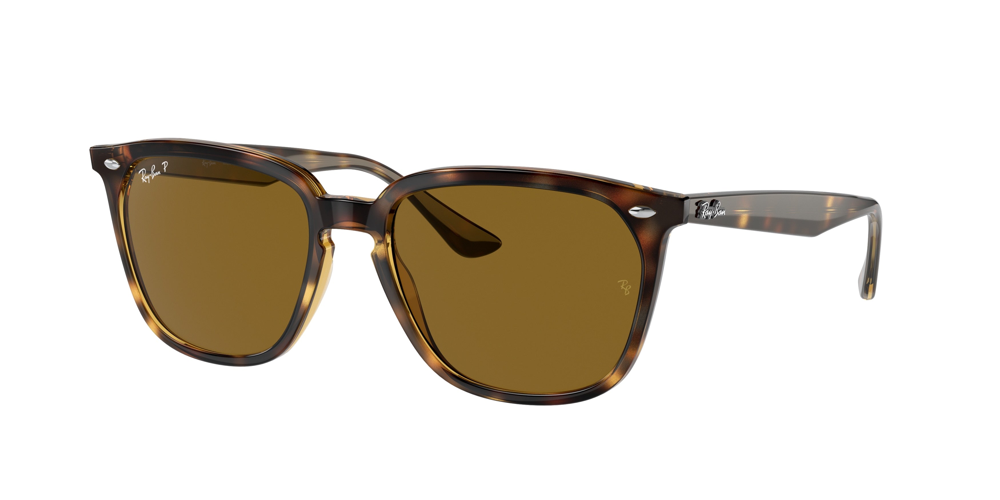 Ray-Ban RB4362 Square Sunglasses  710/83-Havana 54-145-18 - Color Map Tortoise