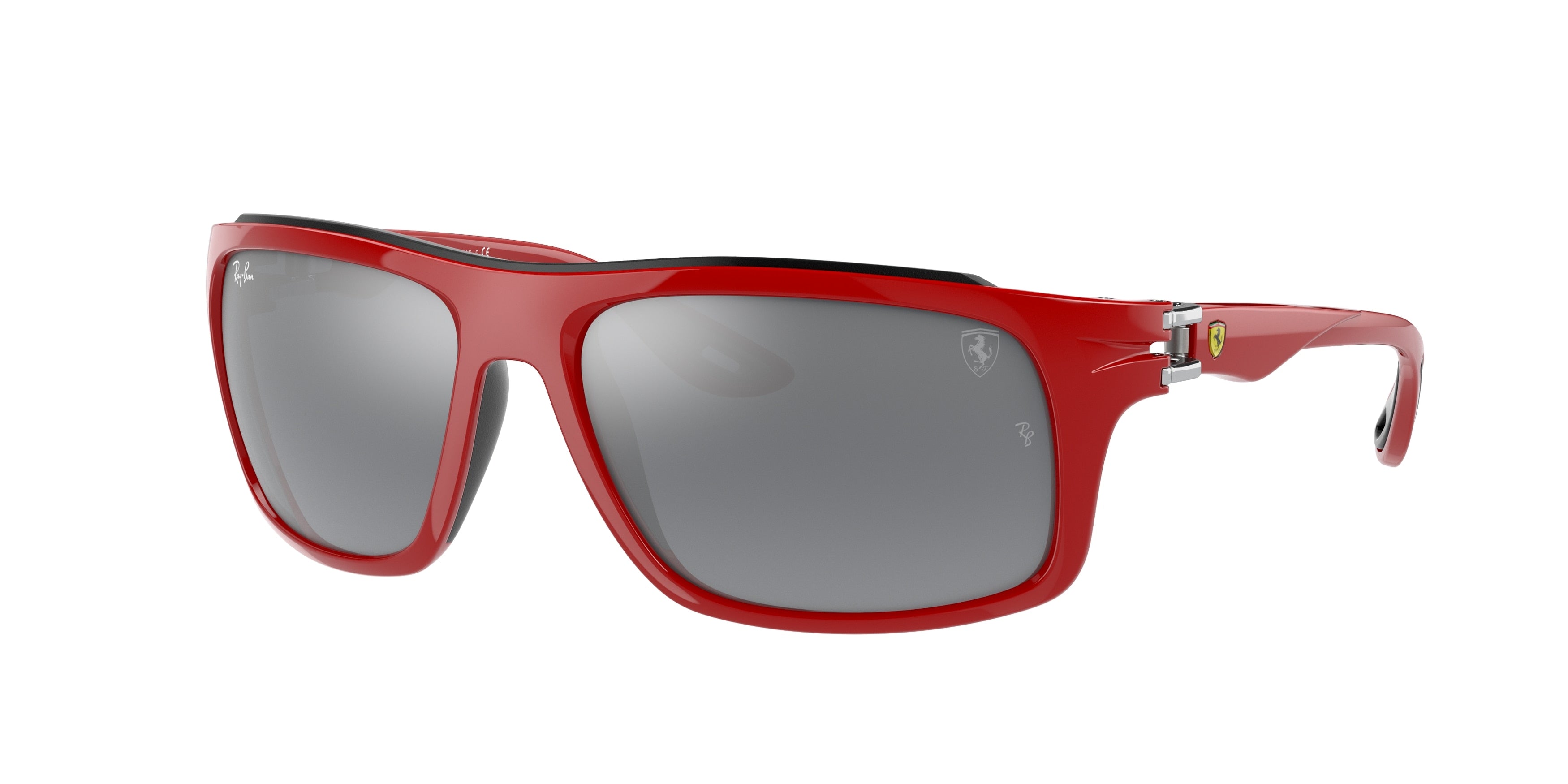 Ray-Ban RB4364M Square Sunglasses  F6236G-Red 59-140-17 - Color Map Red