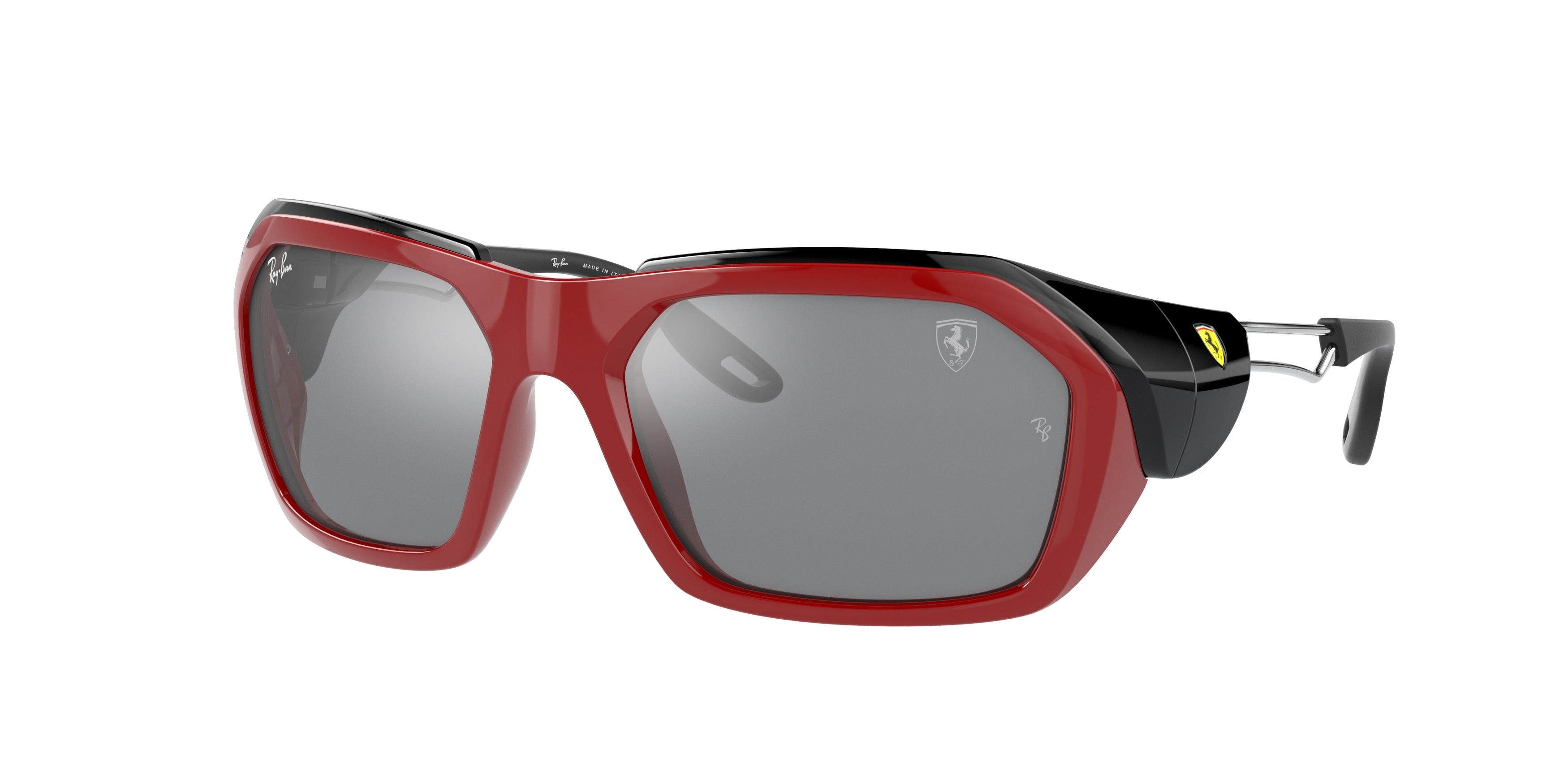 Ray-Ban RB4367M Irregular Sunglasses  F6636G-Red 58-125-19 - Color Map Red