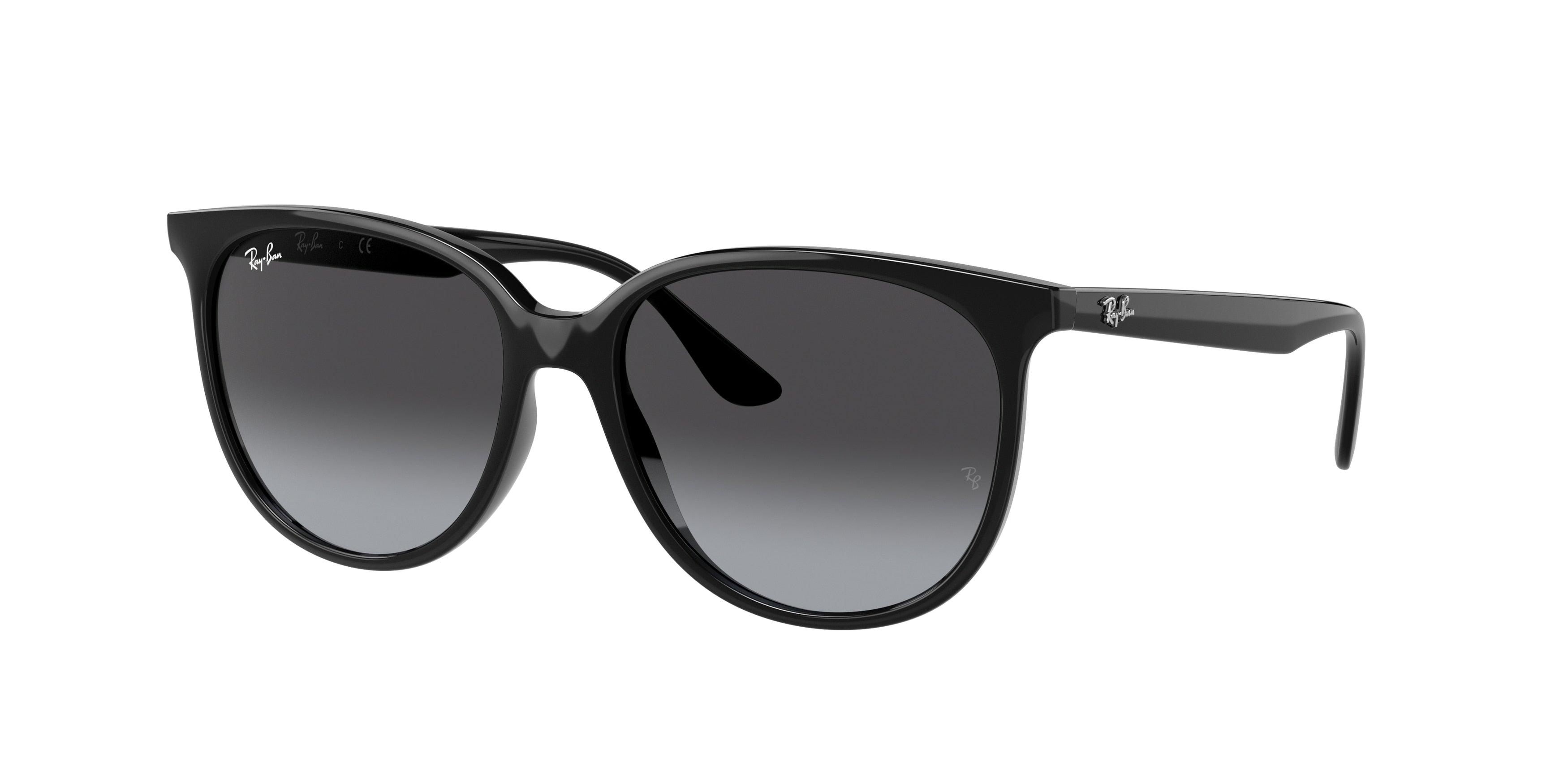 Ray-Ban RB4378 Square Sunglasses  601/8G-Black 54-145-16 - Color Map Black