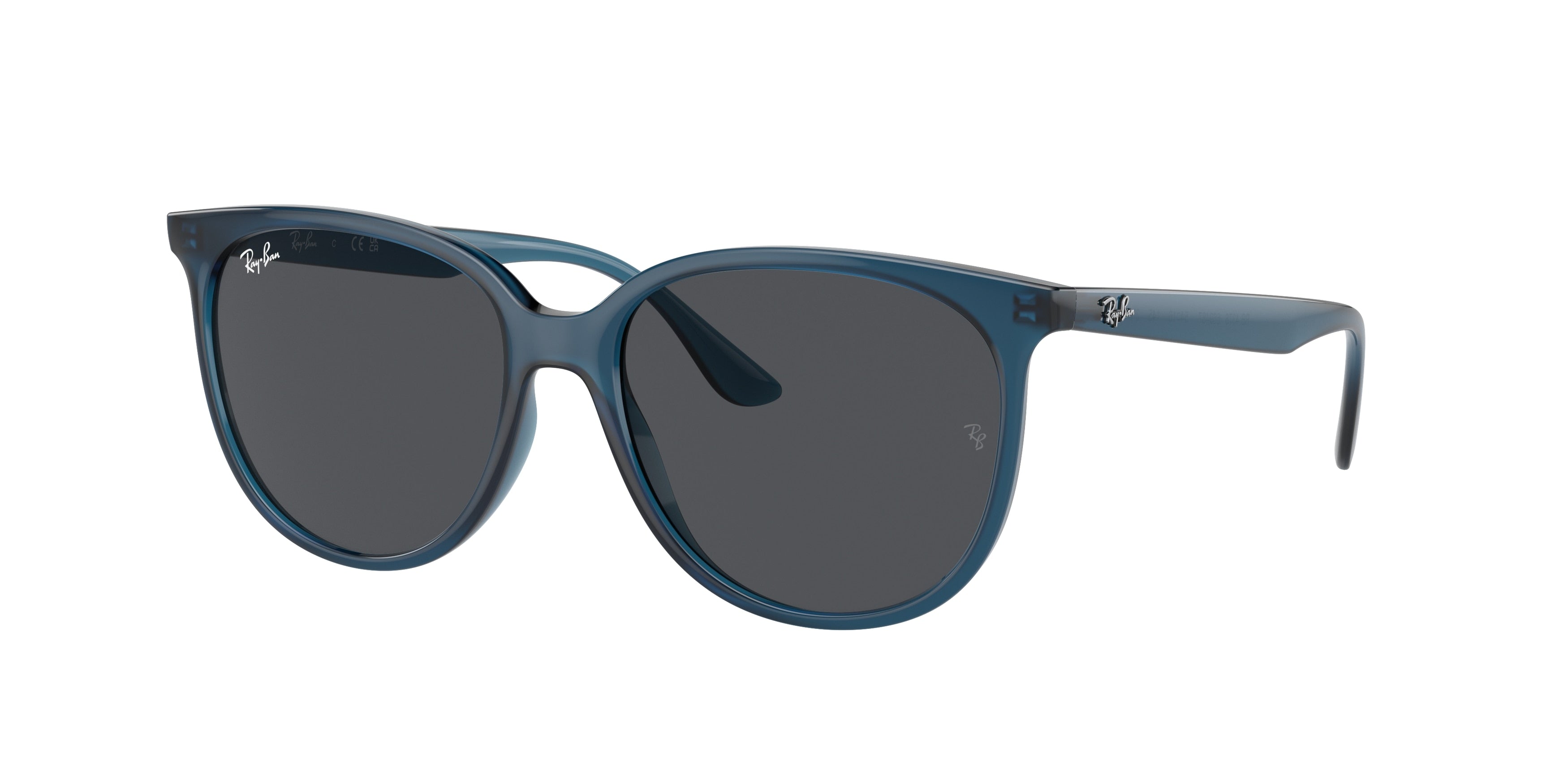Ray-Ban RB4378 Square Sunglasses  669487-Opal Blue 54-145-16 - Color Map Blue