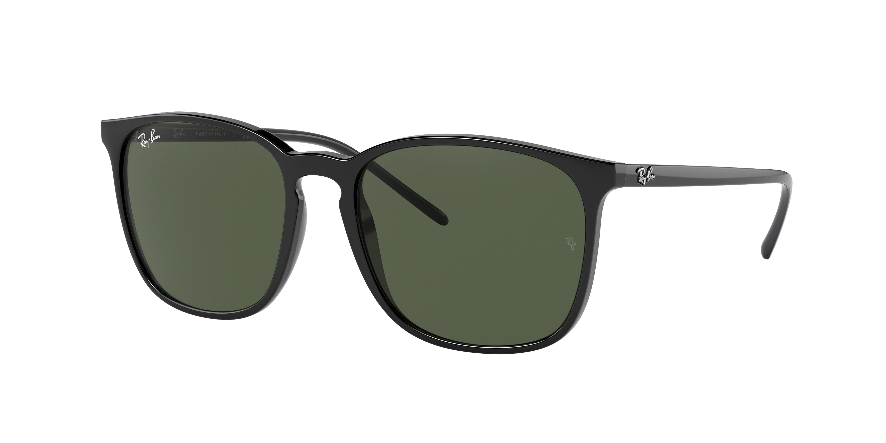 Ray-Ban RB4387 Square Sunglasses  601/71-Black 55-145-18 - Color Map Black