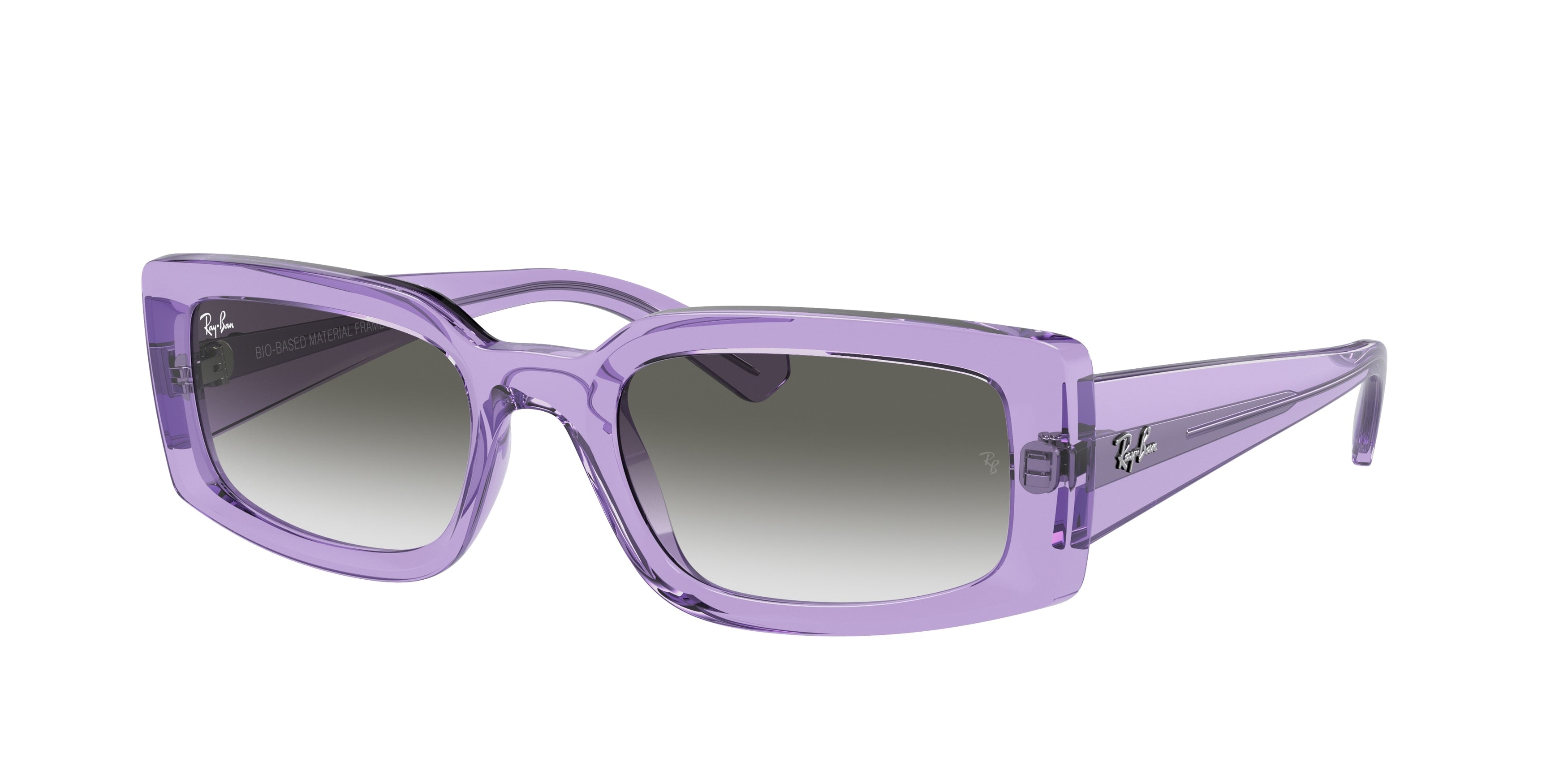 Ray-Ban KILIANE RB4395F Pillow Sunglasses  66858E-Transparent Violet 54-140-21 - Color Map Violet