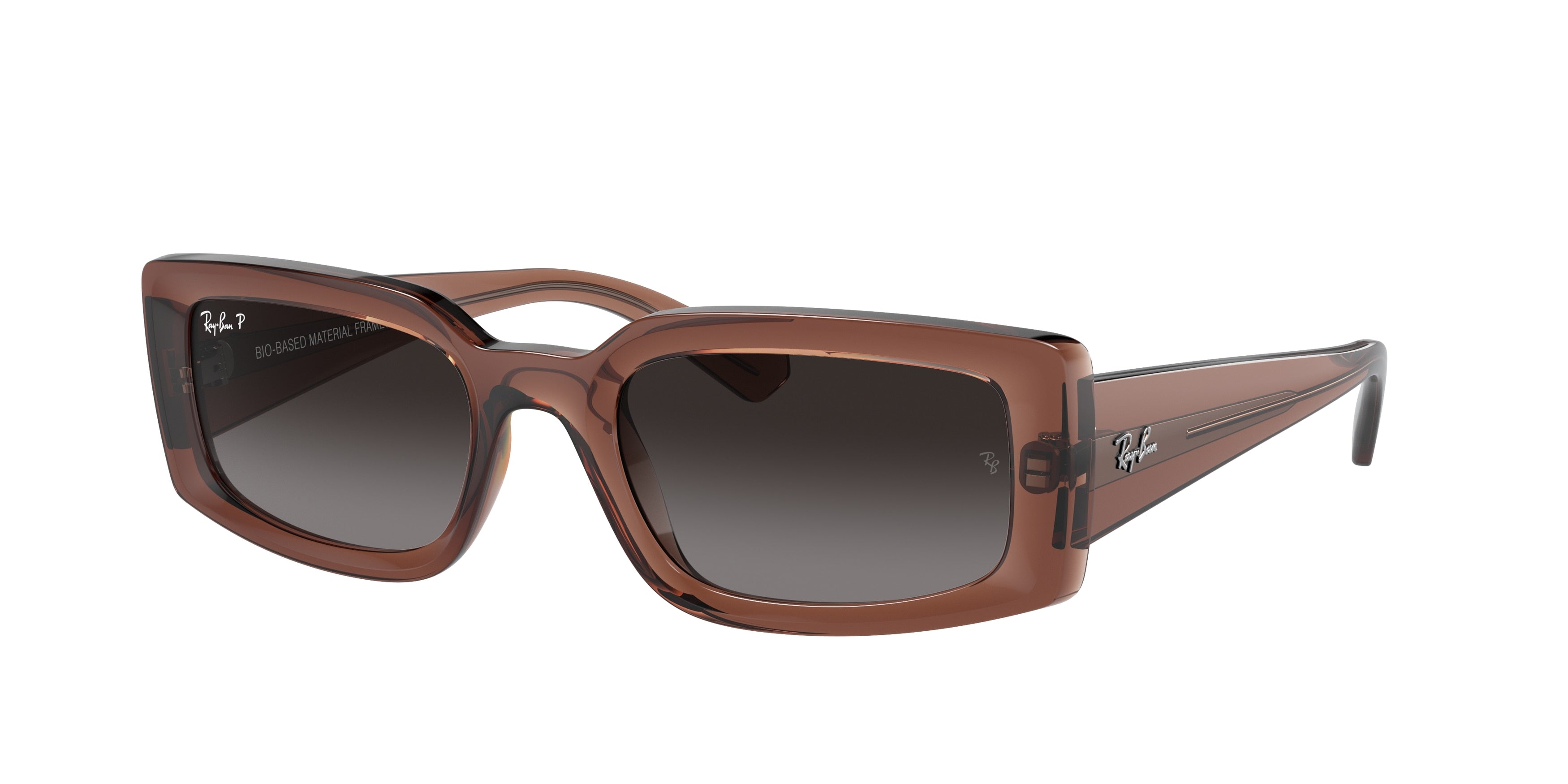 Ray-Ban KILIANE RB4395 Pillow Sunglasses  6678T3-Transparent Brown 54-140-21 - Color Map Brown