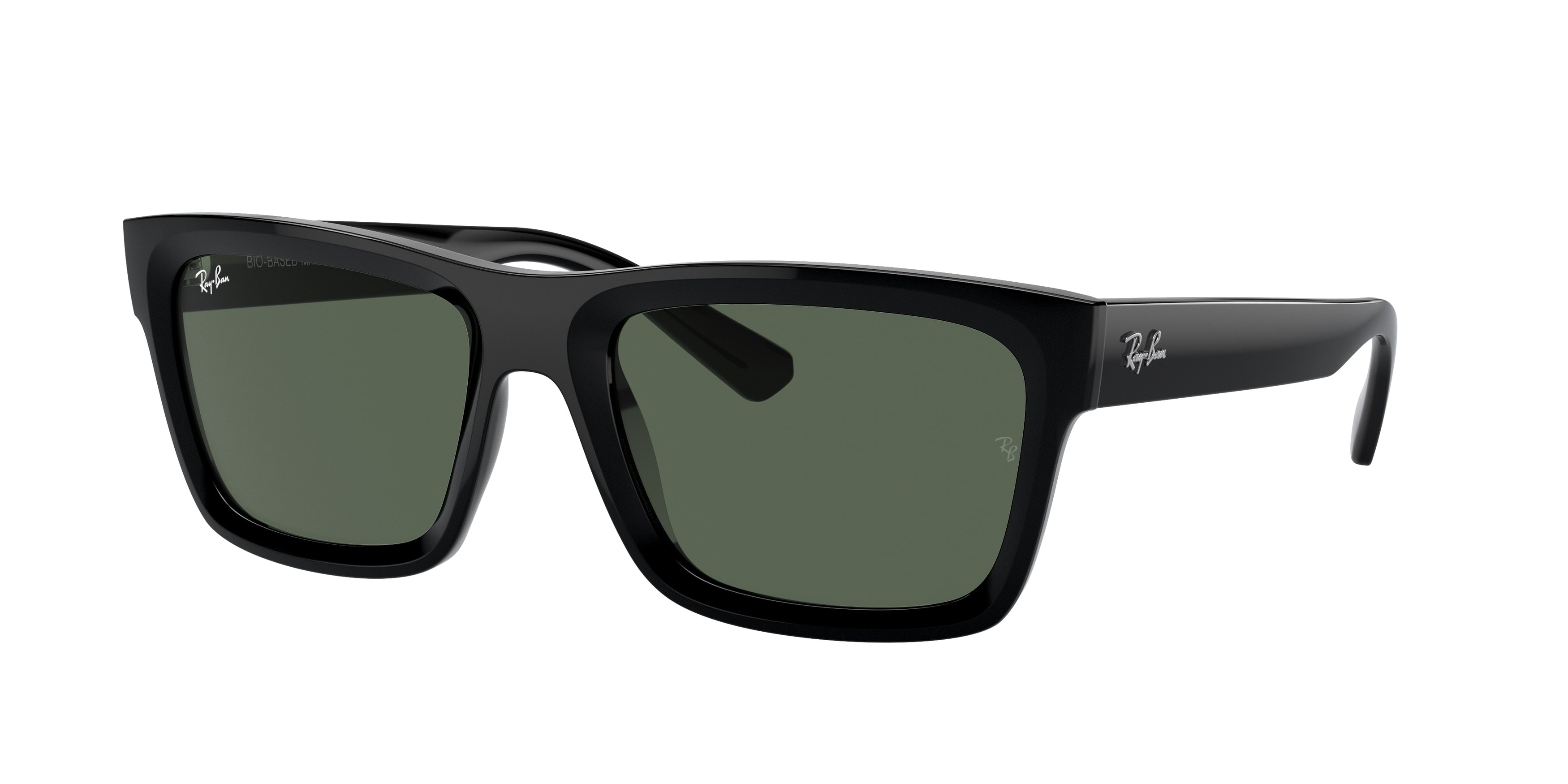 Ray-Ban WARREN RB4396F Rectangle Sunglasses  667771-Black 57-145-20 - Color Map Black