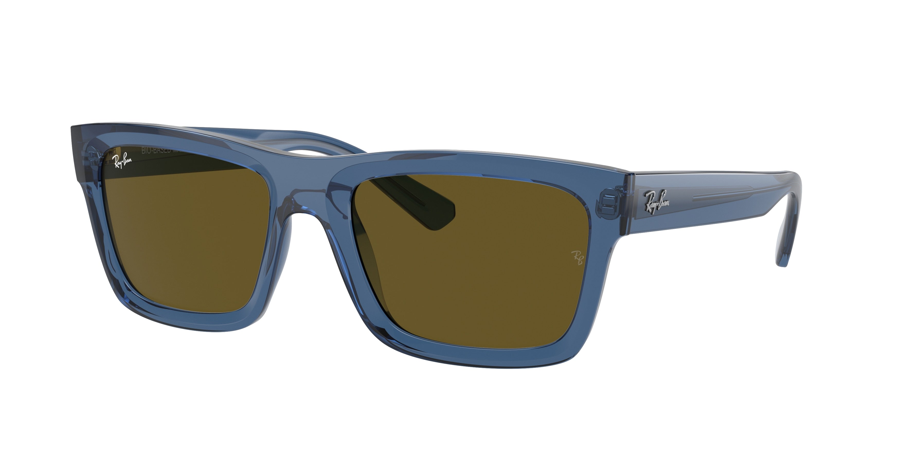 Ray-Ban WARREN RB4396F Rectangle Sunglasses  668073-Transparent Dark Blue 57-145-20 - Color Map Blue