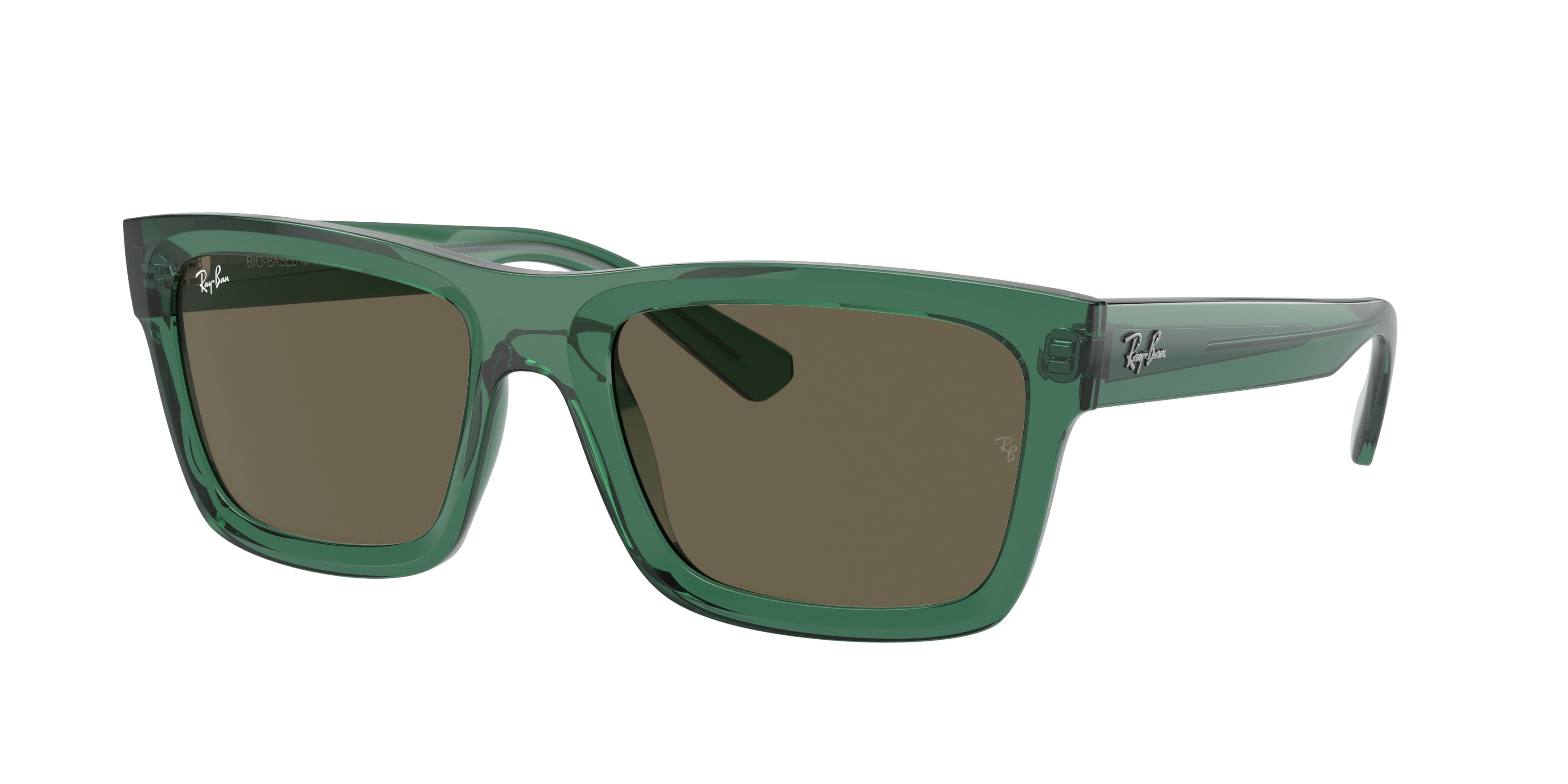 Ray-Ban WARREN RB4396F Rectangle Sunglasses  6681/3-Transparent Green 57-145-20 - Color Map Green