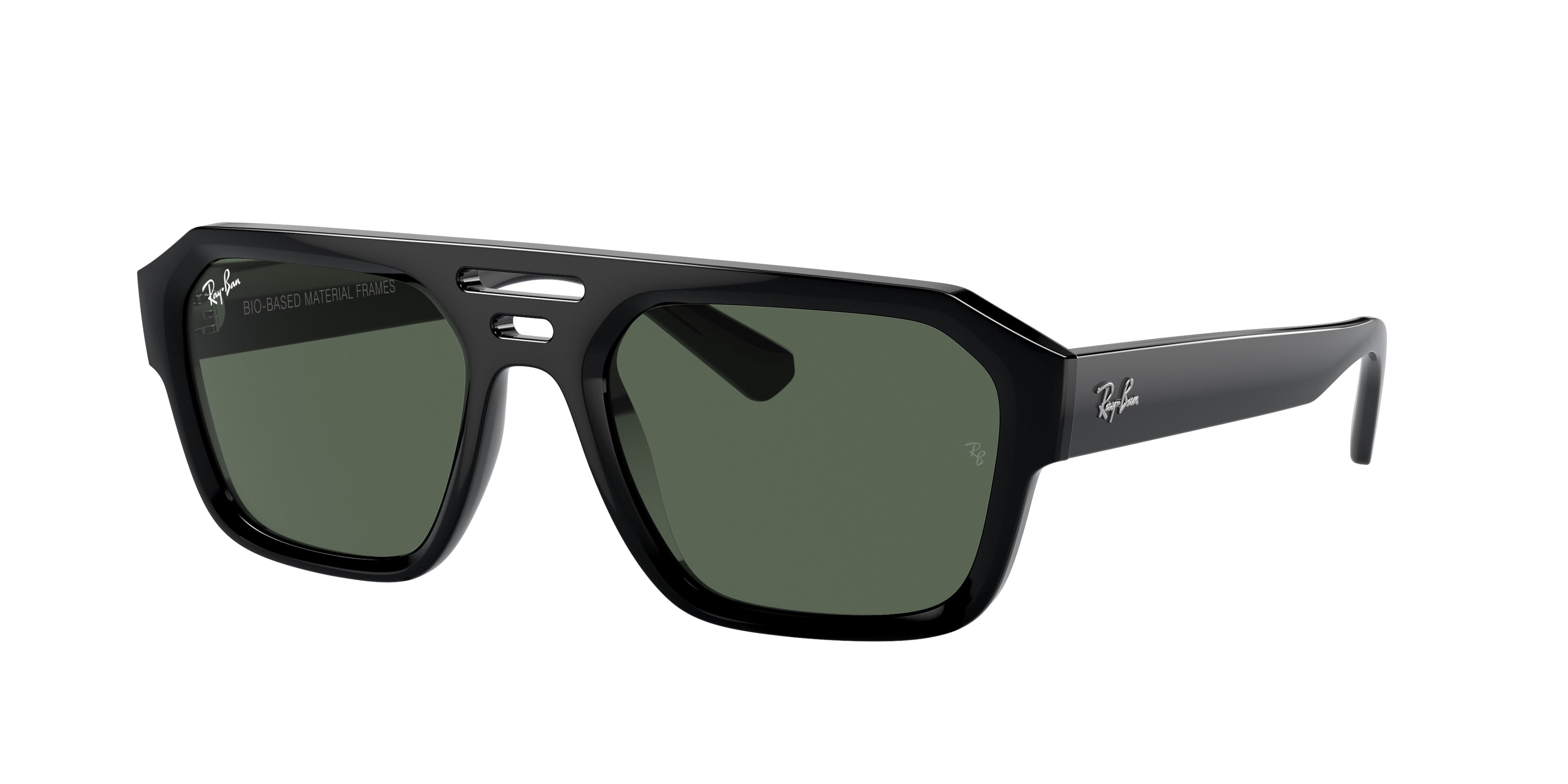 Ray-Ban CORRIGAN RB4397 Irregular Sunglasses  667771-Black 54-145-20 - Color Map Black
