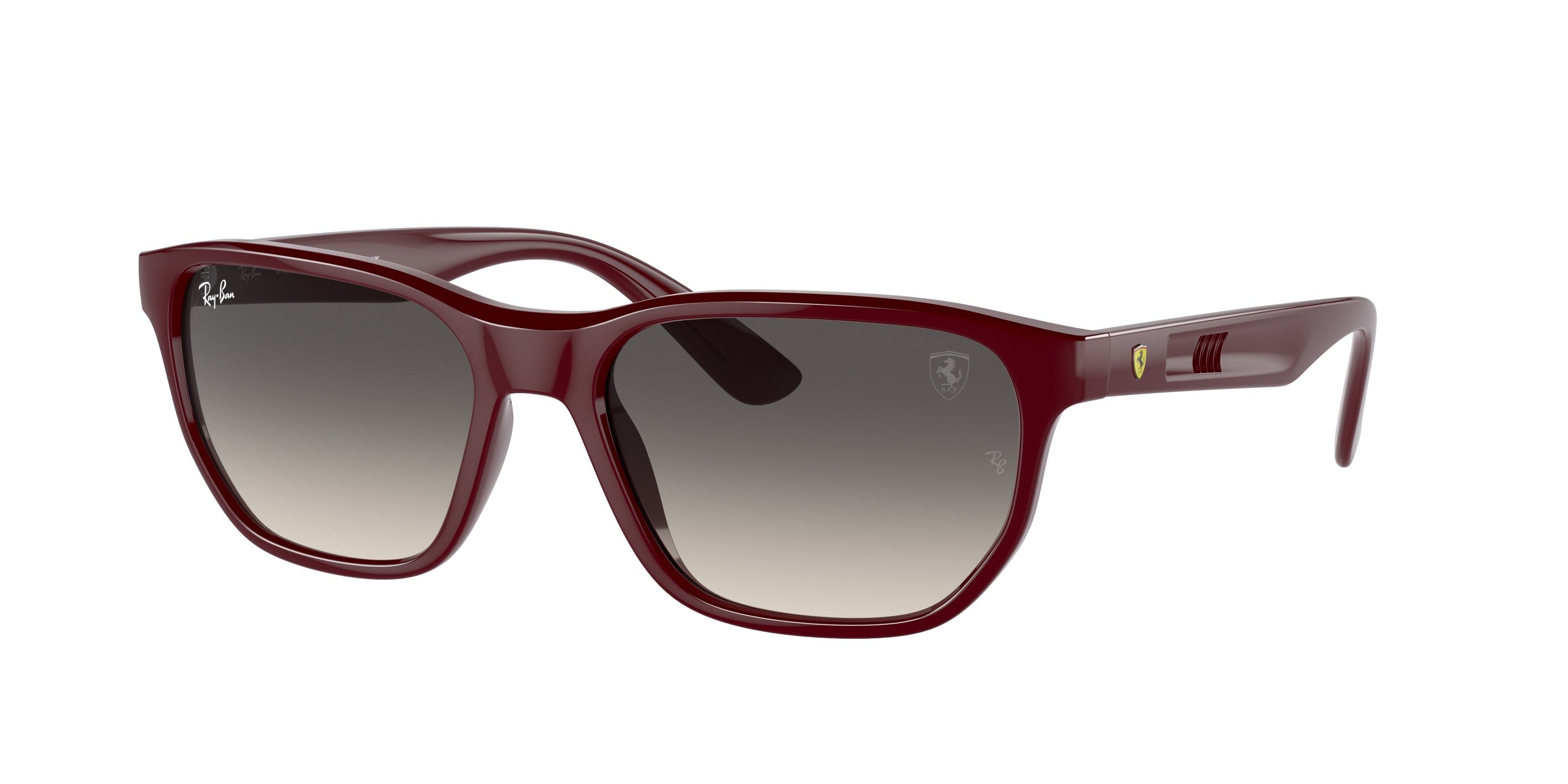 Ray-Ban RB4404M Irregular Sunglasses  F68511-Dark Red 57-145-18 - Color Map Red