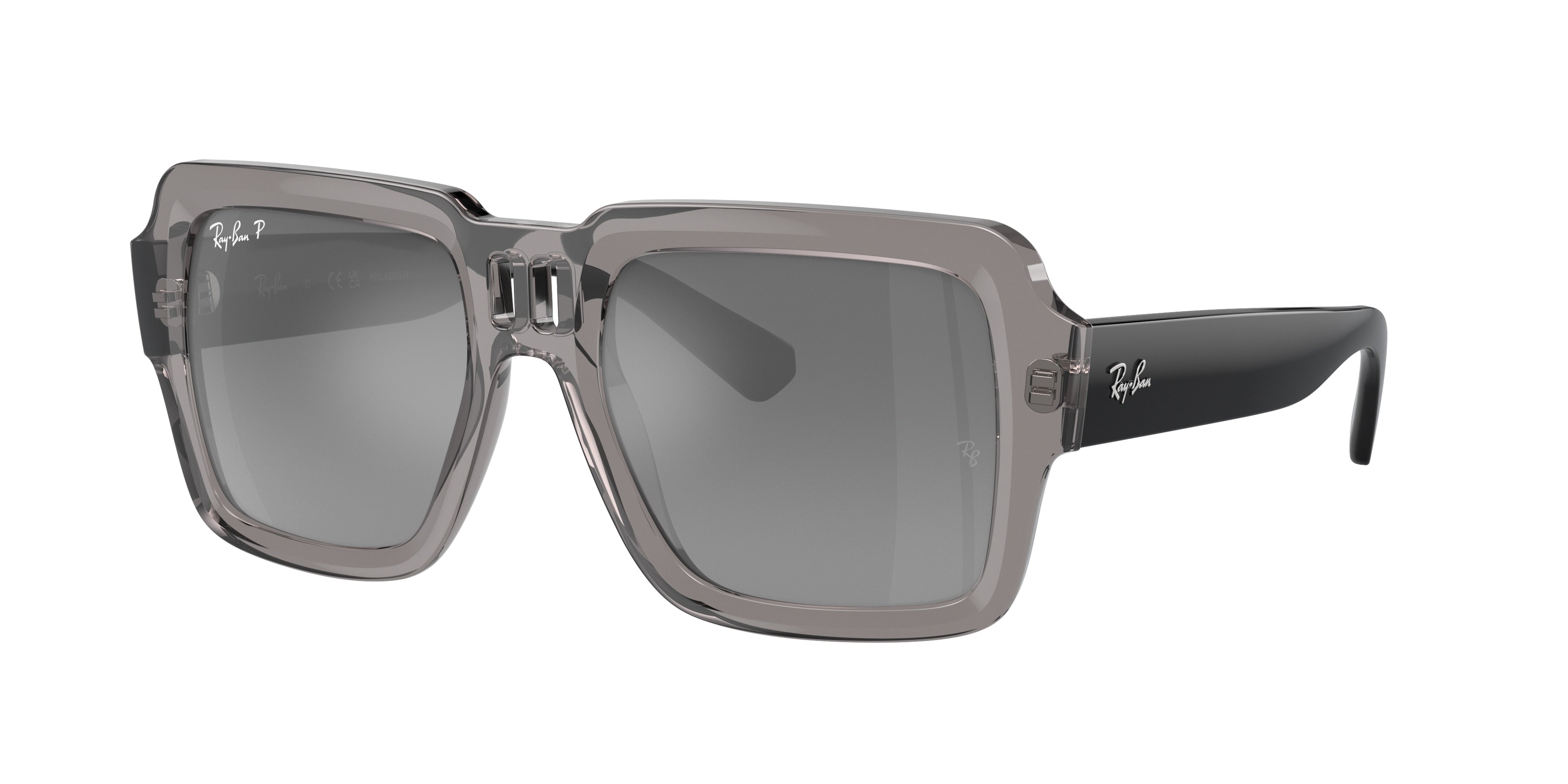 Ray-Ban MAGELLAN RB4408 Square Sunglasses  672582-Transparent Grey 54-145-19 - Color Map Grey