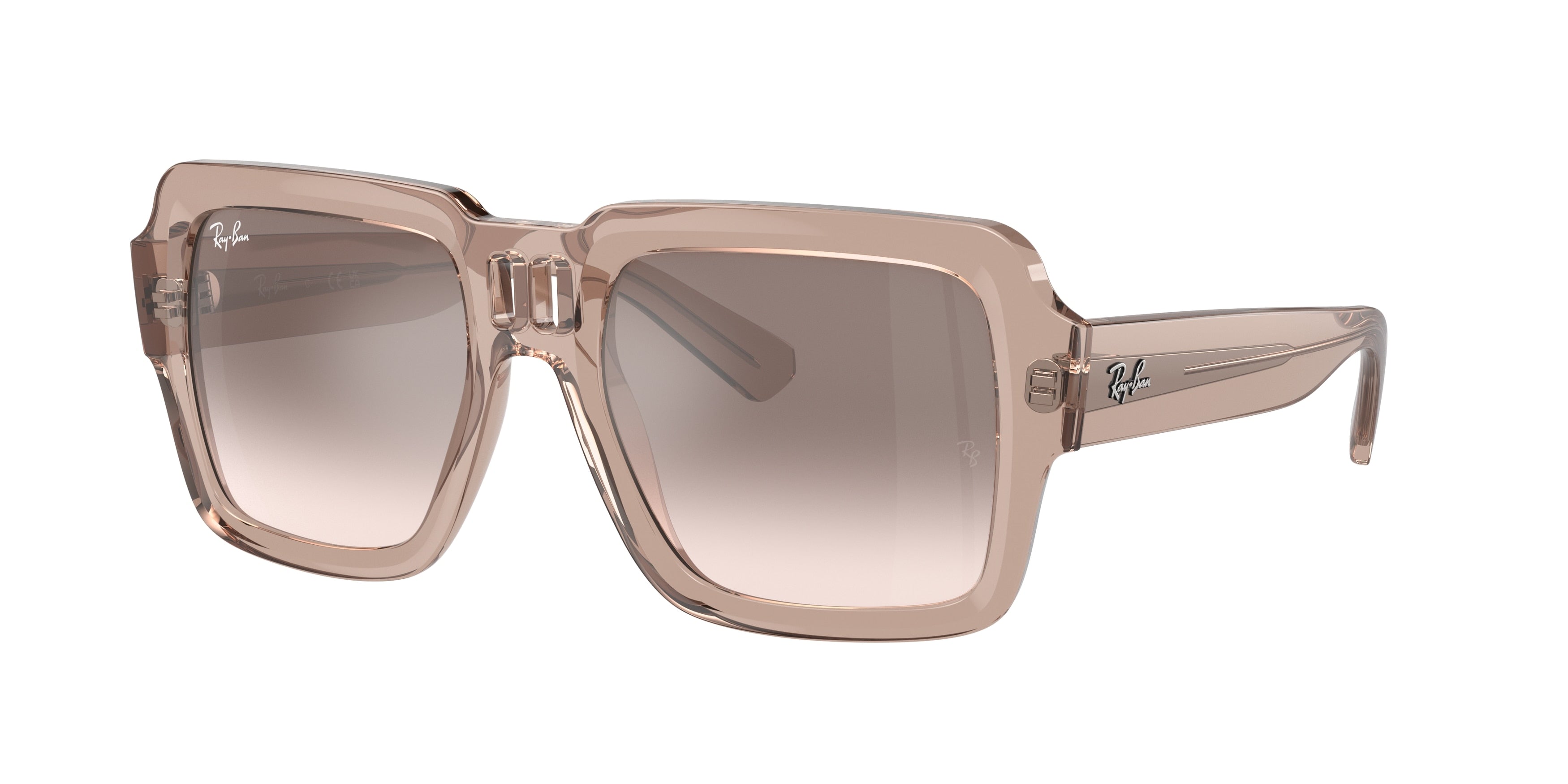 Ray-Ban MAGELLAN RB4408 Square Sunglasses  67278Z-Transparent Light Brown 54-145-19 - Color Map Beige
