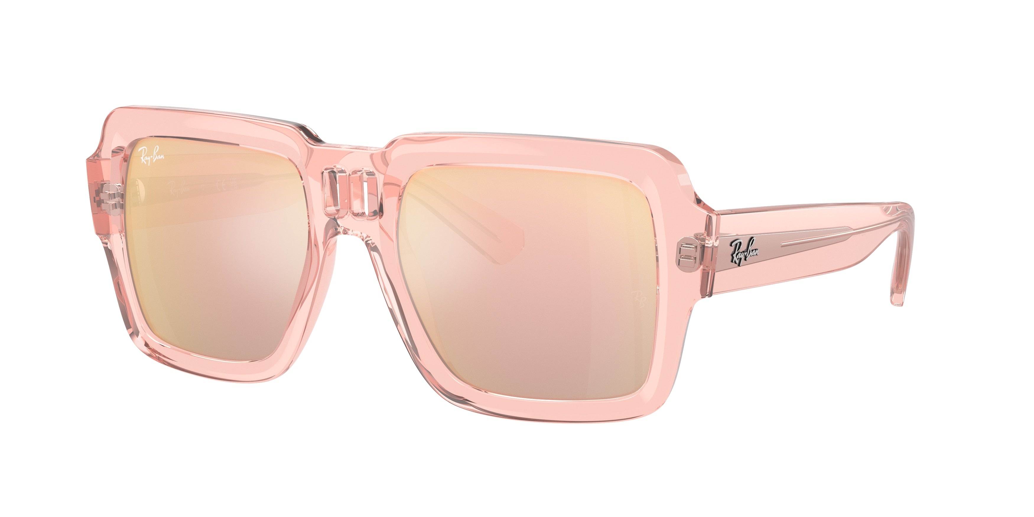 Ray-Ban MAGELLAN RB4408 Square Sunglasses  67286X-Transparent Pink 54-145-19 - Color Map Pink
