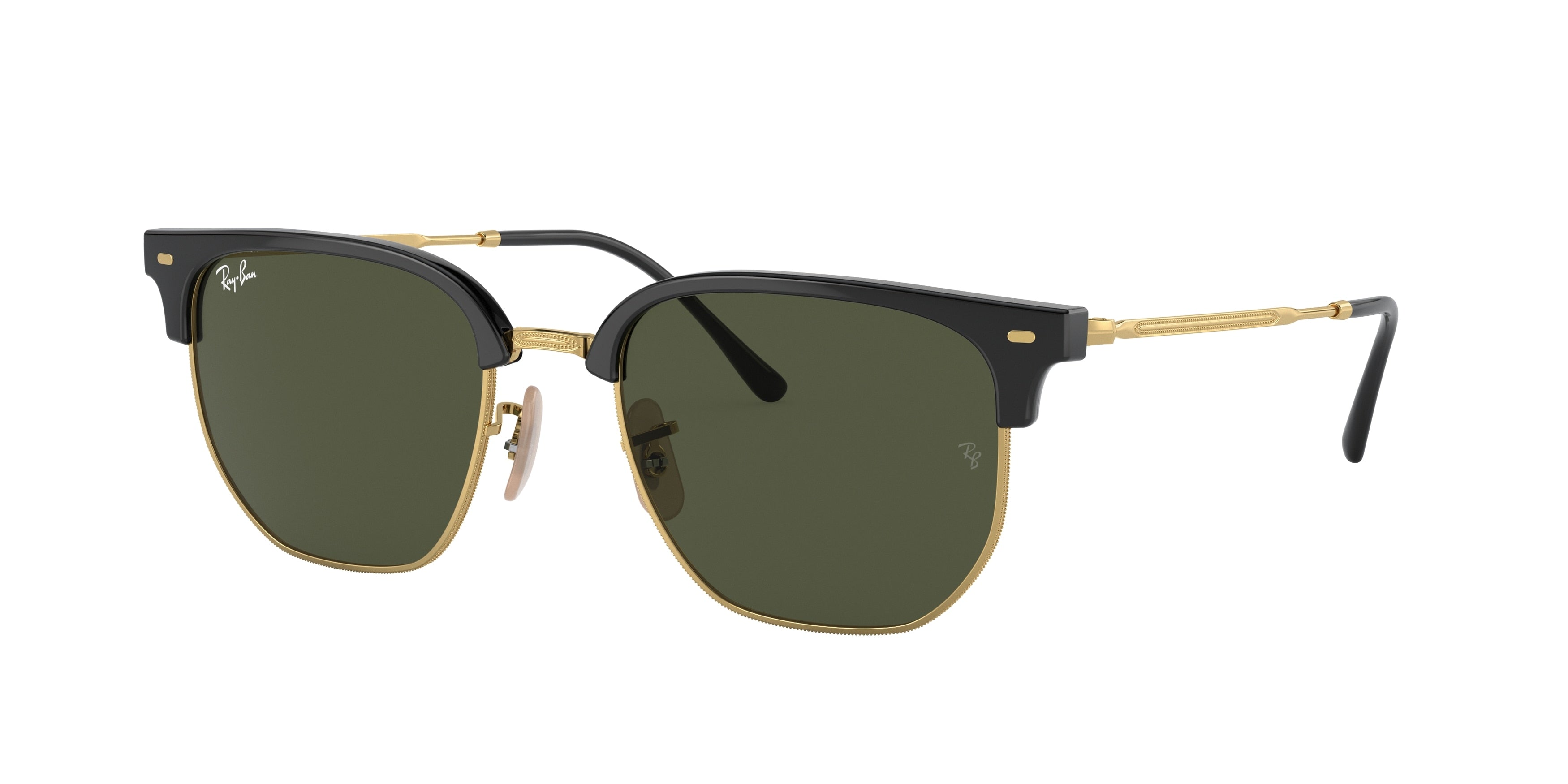 Ray-Ban NEW CLUBMASTER RB4416F Irregular Sunglasses  601/31-Black On Gold 55-145-20 - Color Map Black