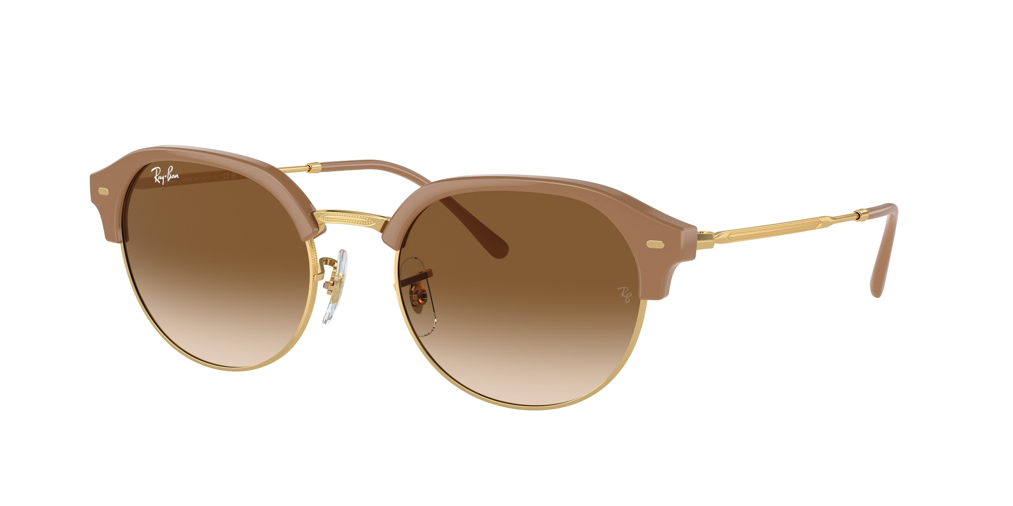Ray-Ban RB4429 Irregular Sunglasses  672151-Beige On Gold 55-145-20 - Color Map Beige