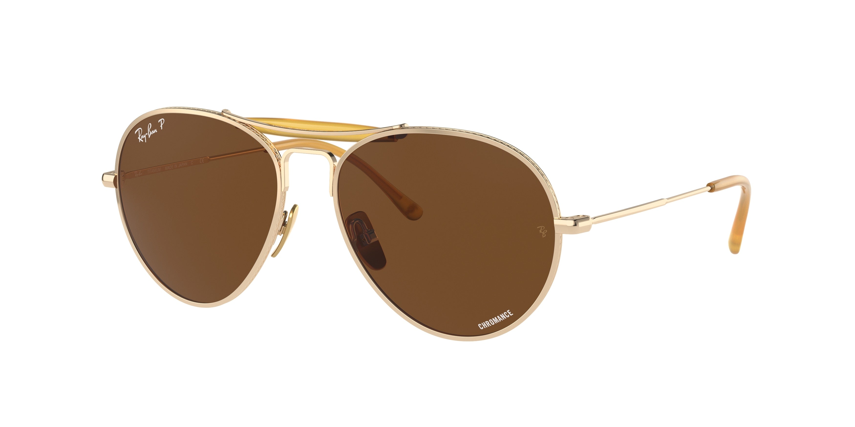 Ray-Ban RB8063 Pilot Sunglasses  9205AN-Gold 55-140-16 - Color Map Gold