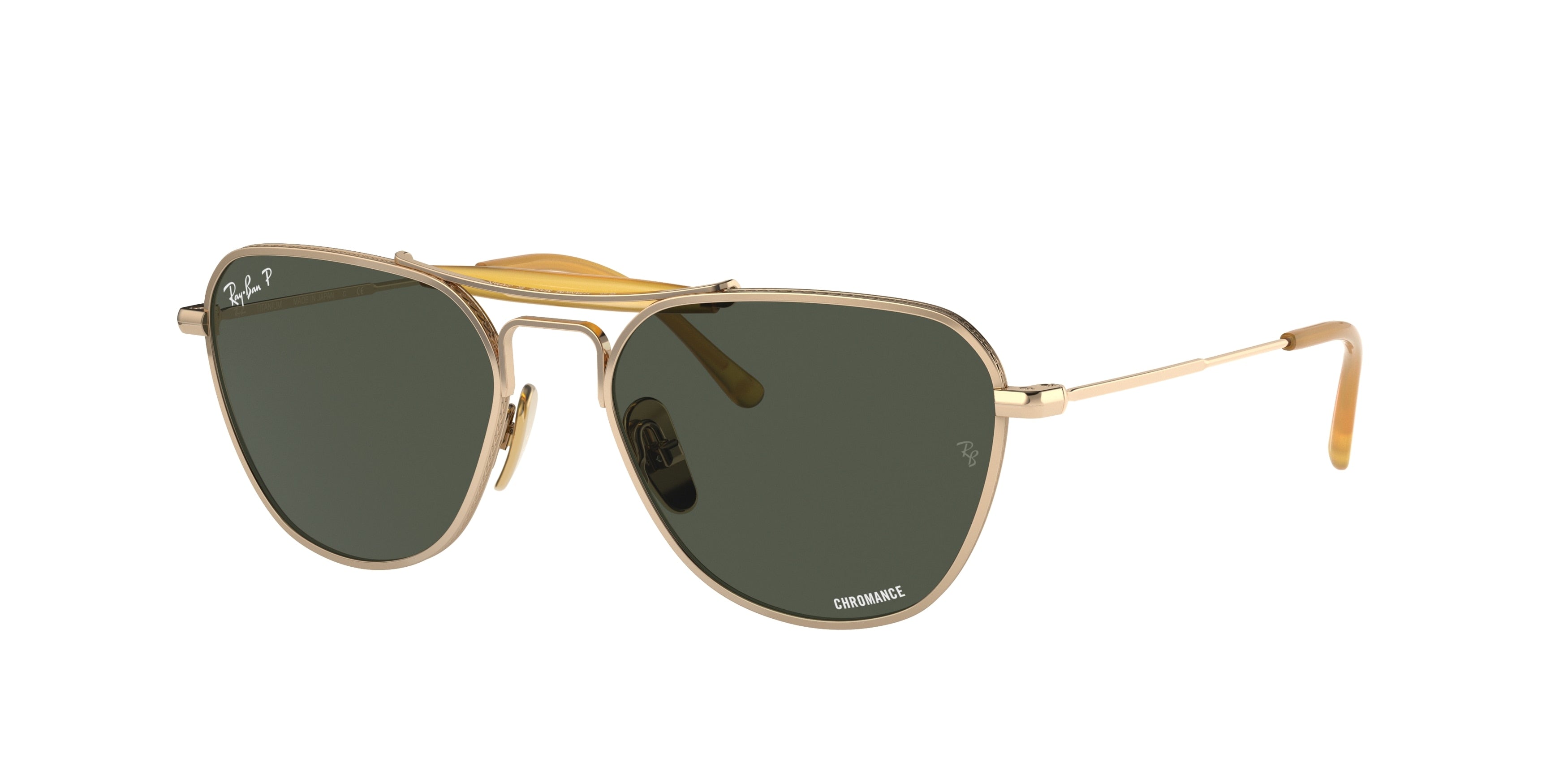 Ray-Ban RB8064 Irregular Sunglasses  9205P1-Gold 53-140-17 - Color Map Gold