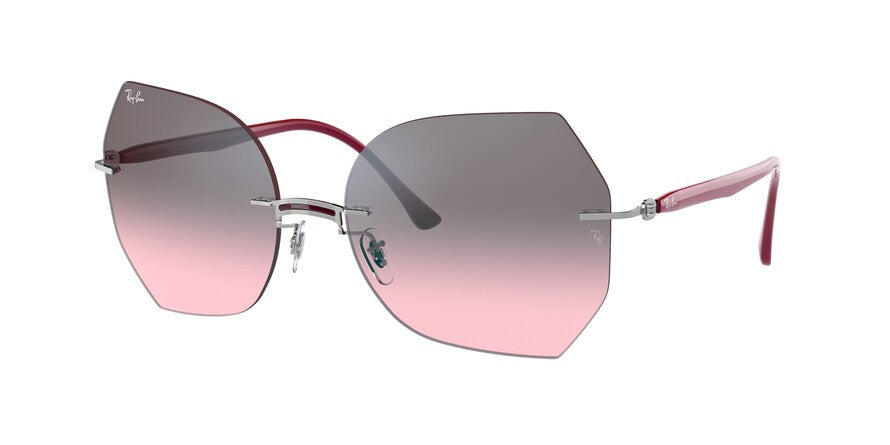 Ray-Ban RB8065 Irregular Sunglasses  003/H9-AMARANTH ON SILVER 62-18-140 - Color Map silver