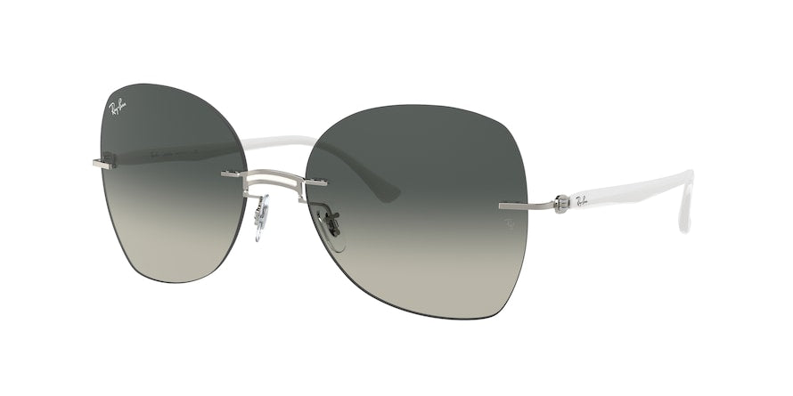 Ray-Ban RB8066 Irregular Sunglasses  003/11-WHITE ON SILVER 58-18-140 - Color Map silver