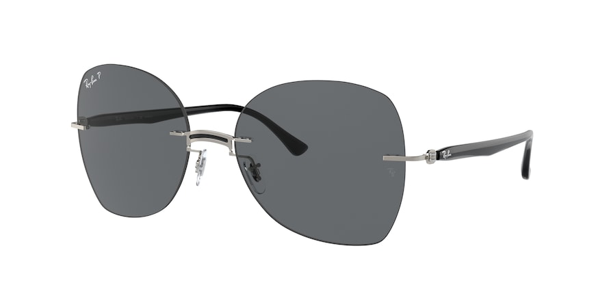 Ray-Ban RB8066 Irregular Sunglasses  003/81-BLACK ON SILVER 58-18-140 - Color Map black