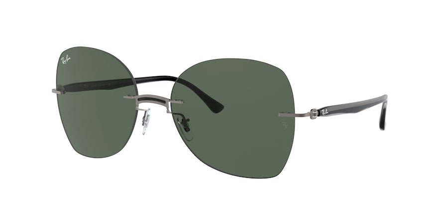 Ray-Ban RB8066 Irregular Sunglasses  154/71-BLACK ON SANDING GUNMETAL 58-18-140 - Color Map gunmetal