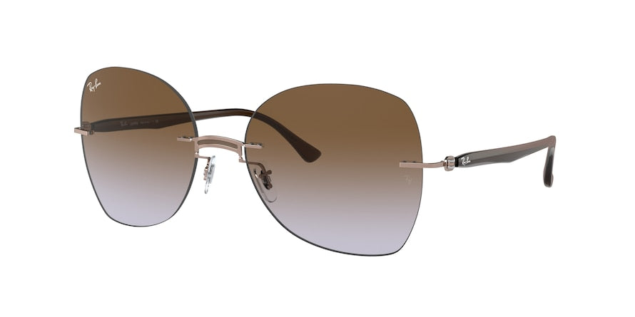 Ray-Ban RB8066 Irregular Sunglasses  155/68-BROWN ON LIGHT BROWN 58-18-140 - Color Map light brown