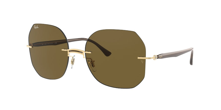 Ray-Ban RB8067 Irregular Sunglasses  157/73-BROWN ON ARISTA 57-18-140 - Color Map gold
