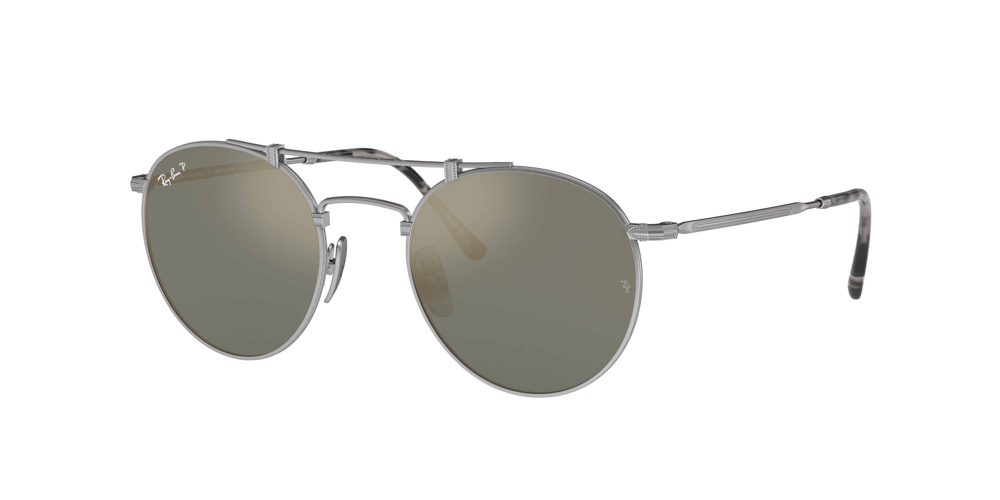 Ray-Ban TITANIUM RB8147M Round Sunglasses  9165-Silver 50-140-21 - Color Map Silver