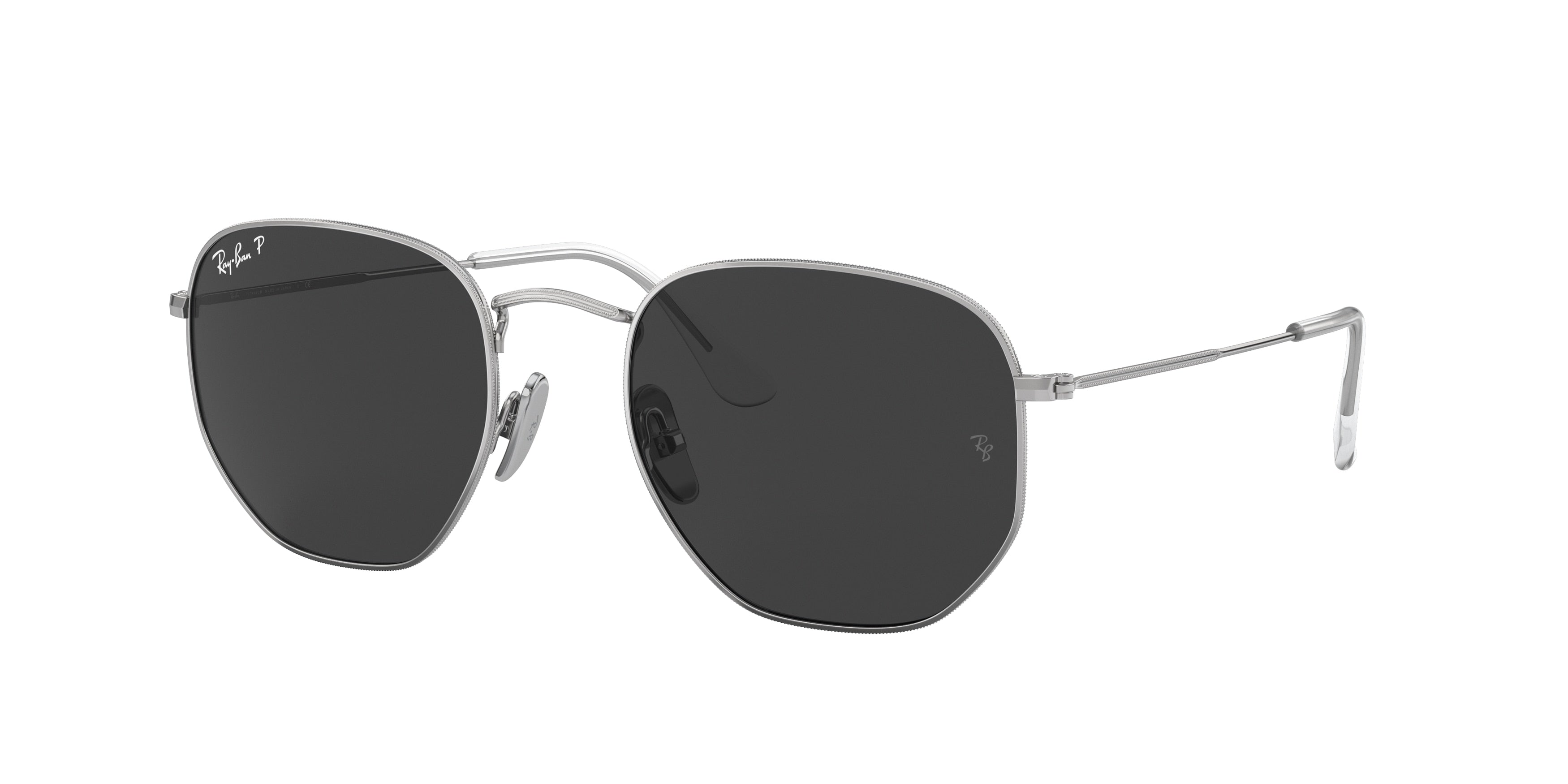 Ray-Ban HEXAGONAL RB8148 Irregular Sunglasses  920948-Silver 54-145-21 - Color Map Silver
