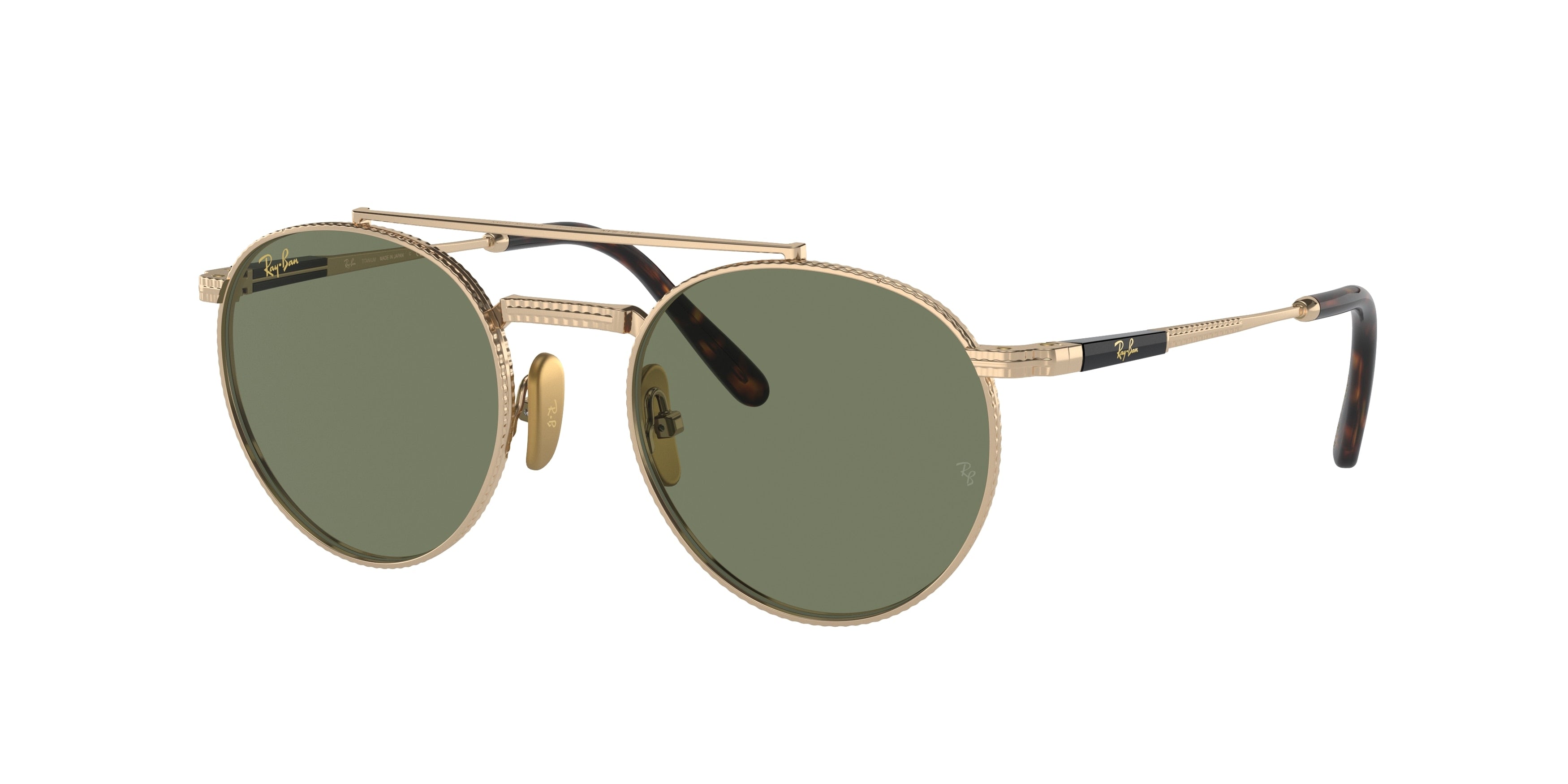 Ray-Ban ROUND II TITANIUM RB8237 Irregular Sunglasses  313852-Gold 50-140-20 - Color Map Gold