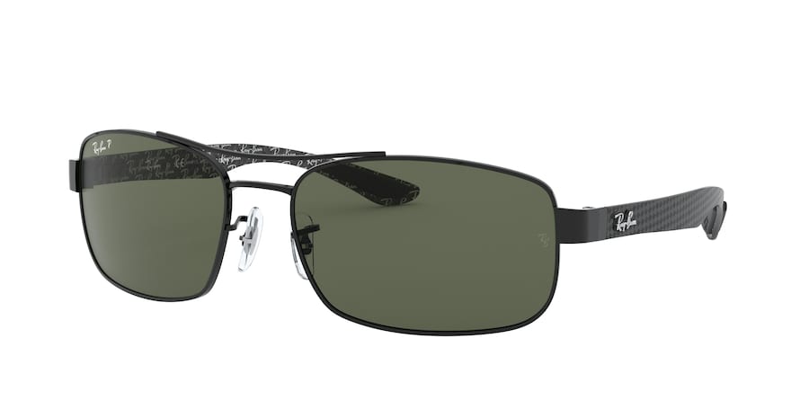 Ray-Ban RB8316 Rectangle Sunglasses  002/N5-BLACK 62-18-135 - Color Map black