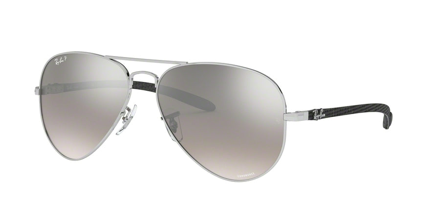 Ray-Ban RB8317CH Pilot Sunglasses  003/5J-SHINY SILVER 58-14-140 - Color Map silver