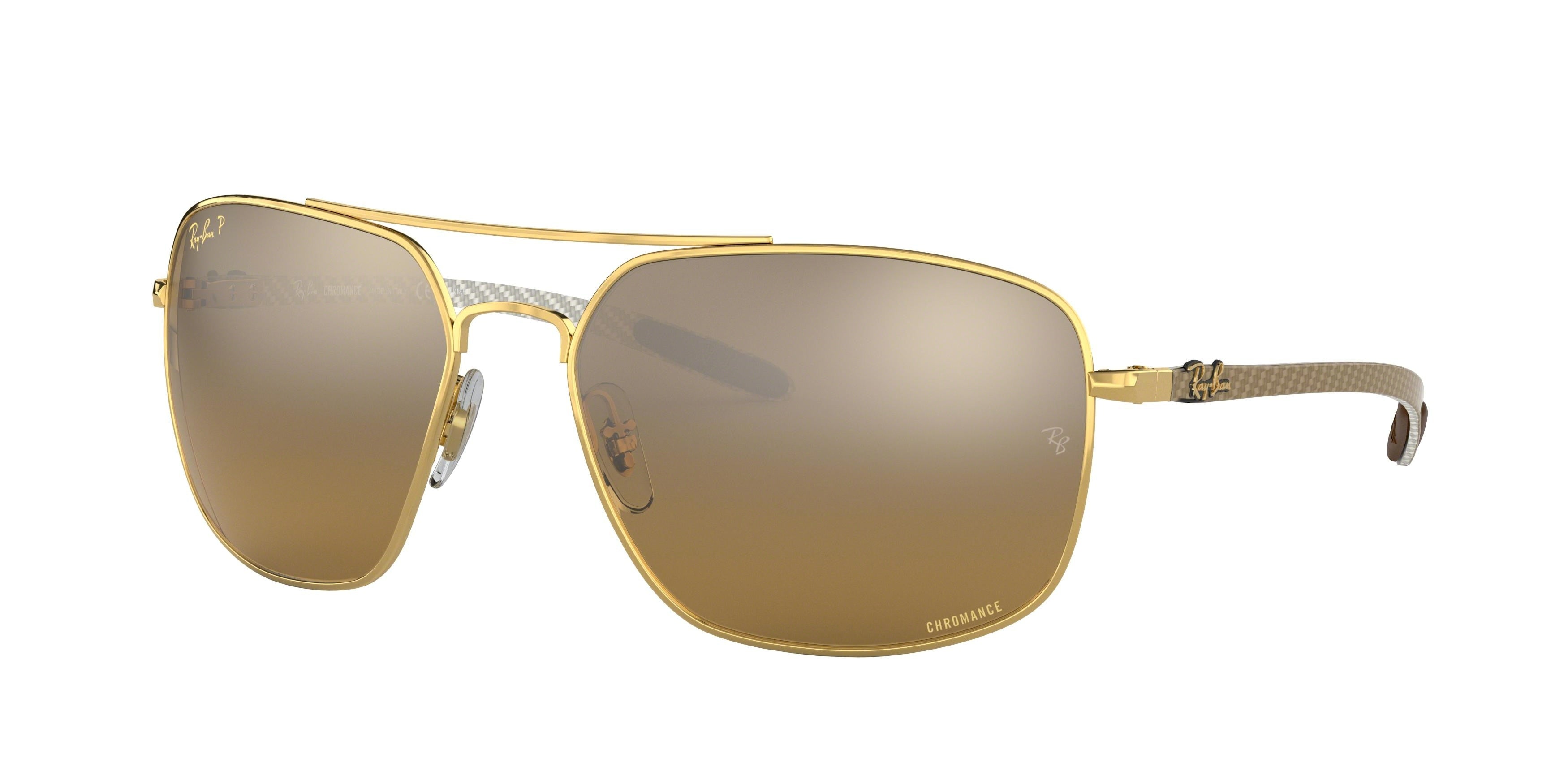 Ray-Ban RB8322CH Square Sunglasses  001/A3-Gold 62-135-17 - Color Map Gold