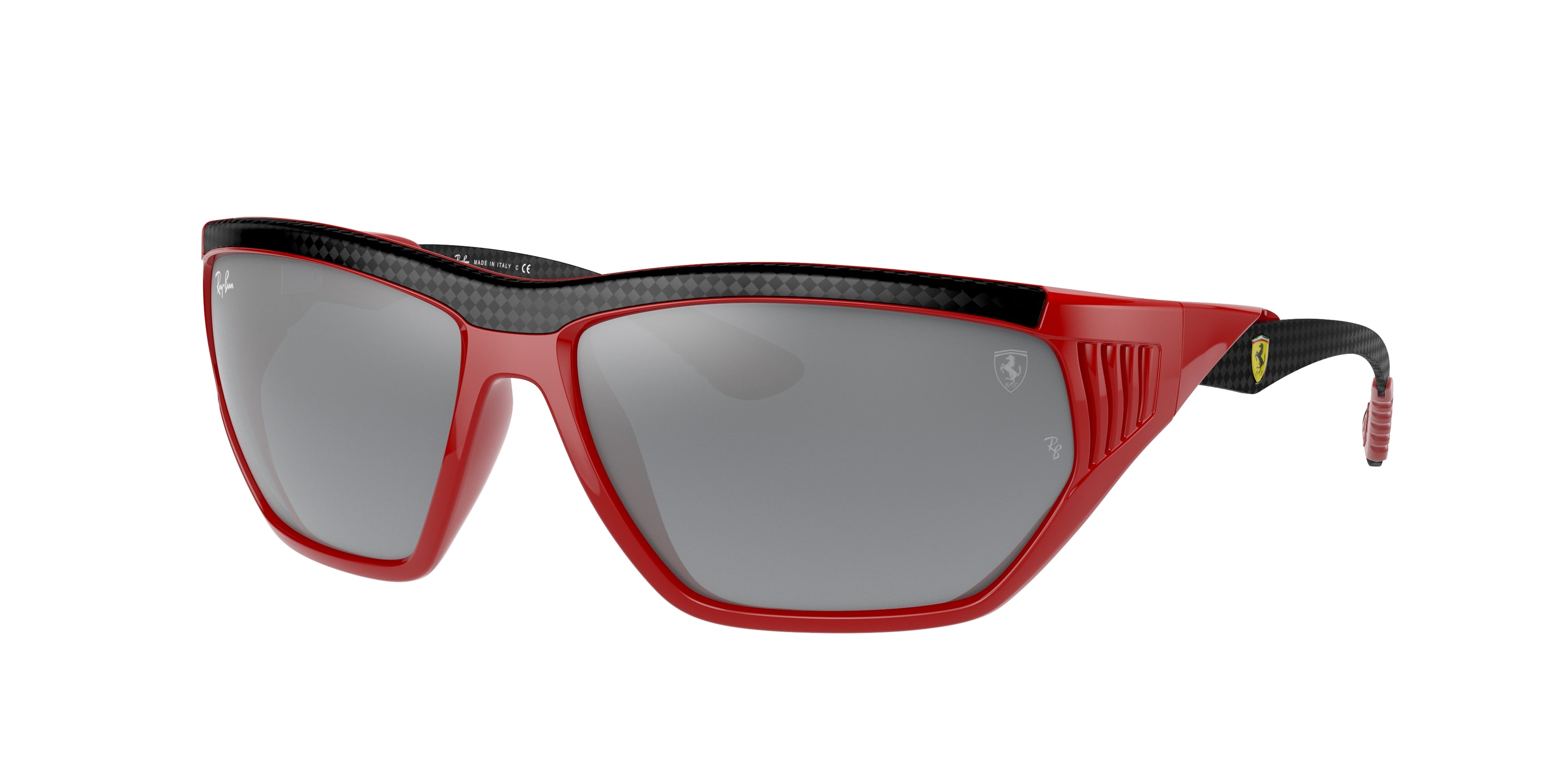 Ray-Ban RB8359M Irregular Sunglasses  F6636G-Red 63-130-16 - Color Map Red