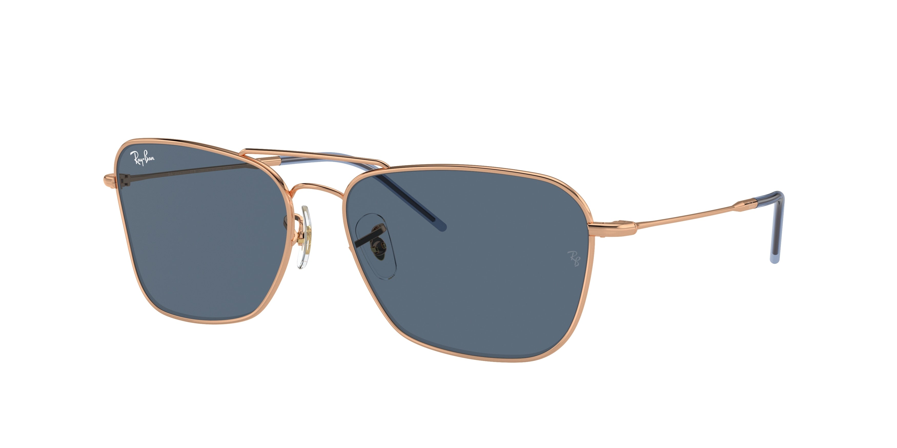 Ray-Ban CARAVAN REVERSE RBR0102S Square Sunglasses  92023A-Rose Gold 57-140-15 - Color Map Gold