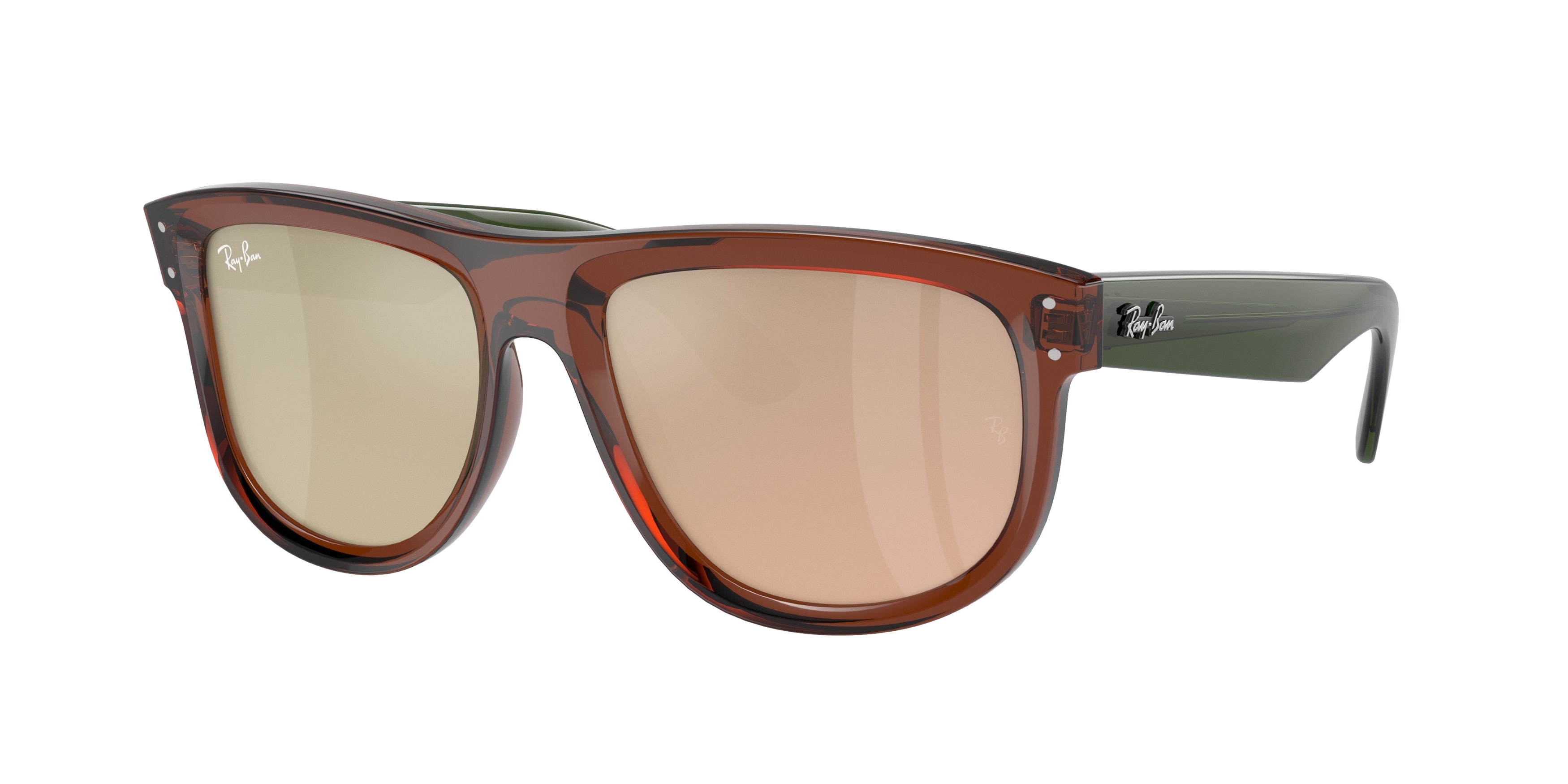 Ray-Ban BOYFRIEND REVERSE RBR0501S Square Sunglasses  67102O-Transparent Light Brown 56-145-18 - Color Map Beige