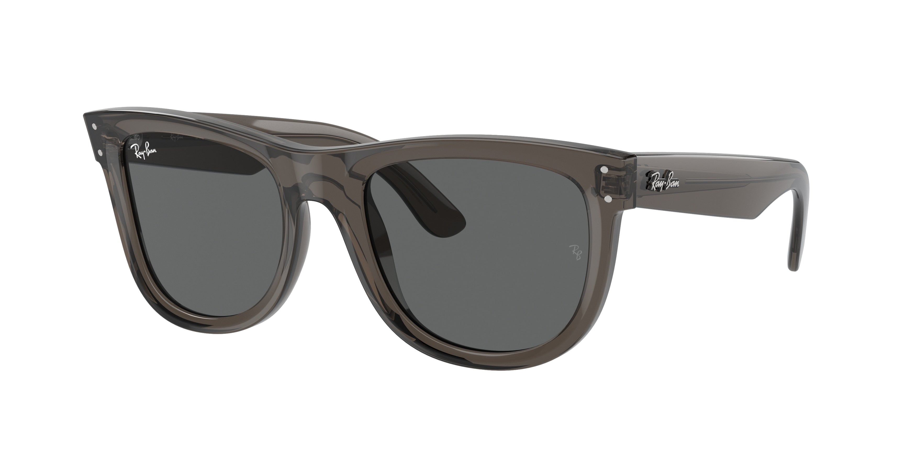 Ray-Ban WAYFARER REVERSE RBR0502S Square Sunglasses  6707GR-Transparent Dark Grey 53-145-20 - Color Map Grey