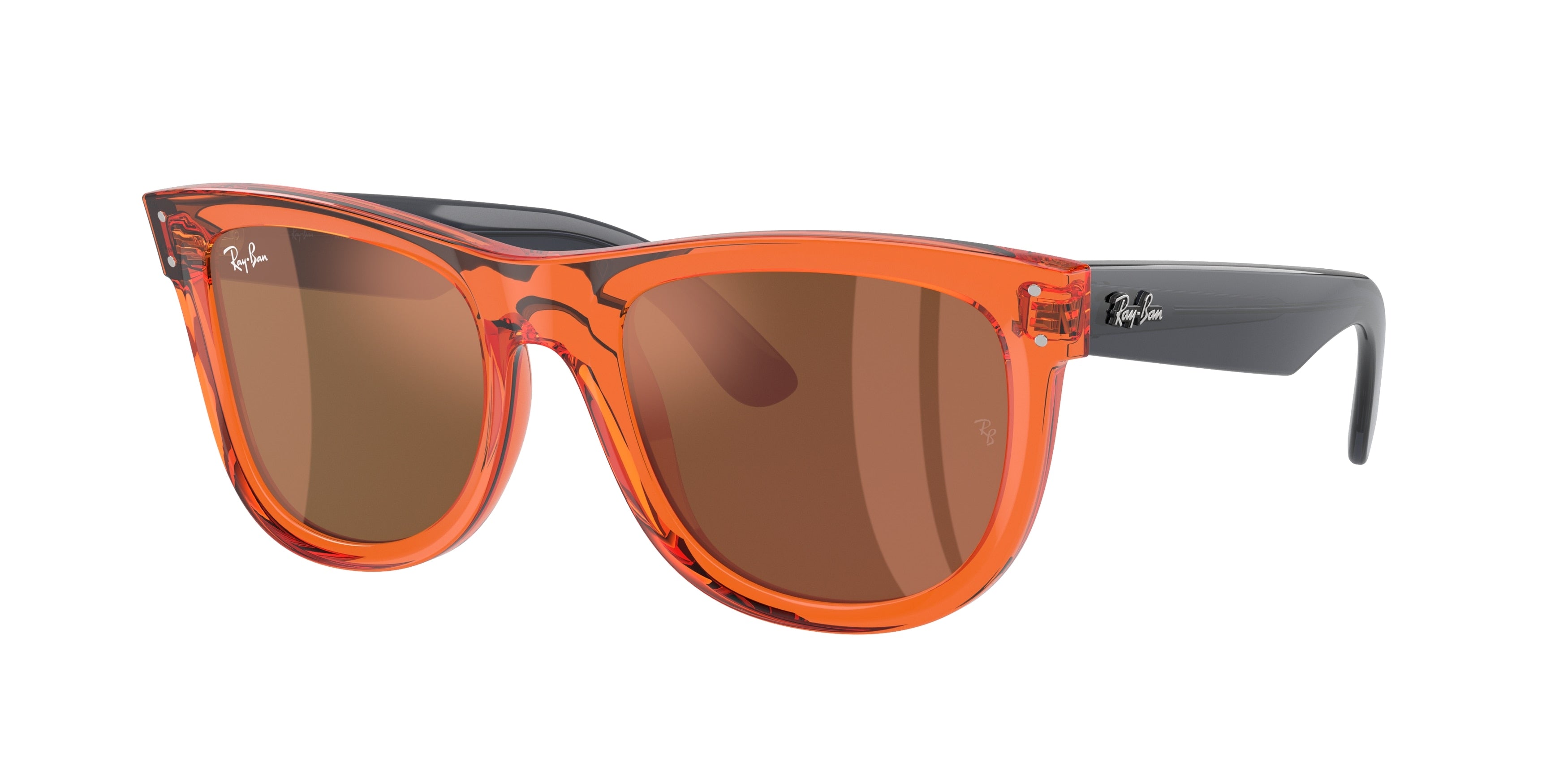 Ray-Ban WAYFARER REVERSE RBR0502S Square Sunglasses  6712GM-Transparent Orange 53-145-20 - Color Map Orange