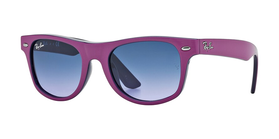 Ray-Ban Junior JUNIOR WAYFARER RJ9035S Square Sunglasses  147/90-FUCHSIA TOP ON METAL VIOLET 44-17-125 - Color Map pink