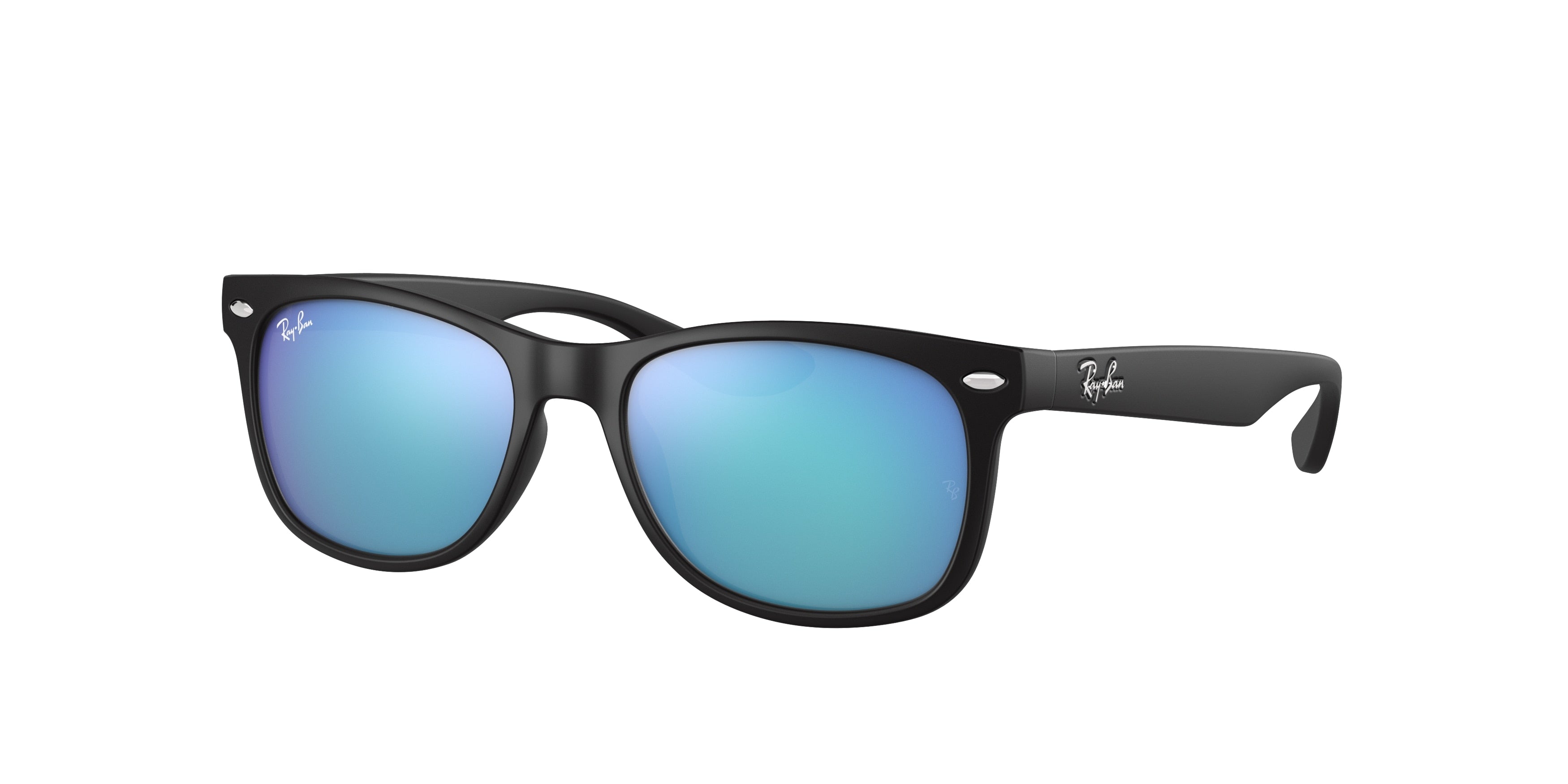 Ray-Ban Junior JUNIOR NEW WAYFARER RJ9052SF Square Sunglasses  100S55-Black 50-135-15 - Color Map Black